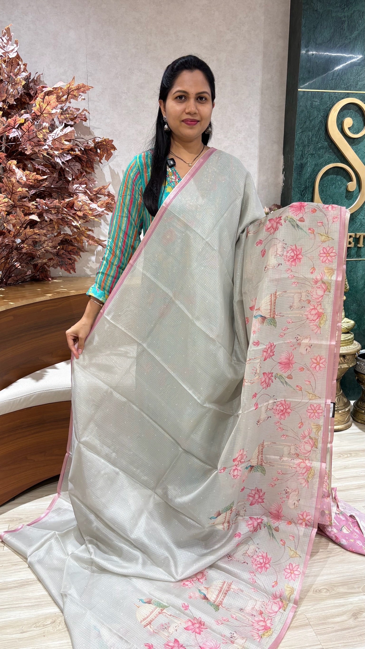 Fancy silk kota grey