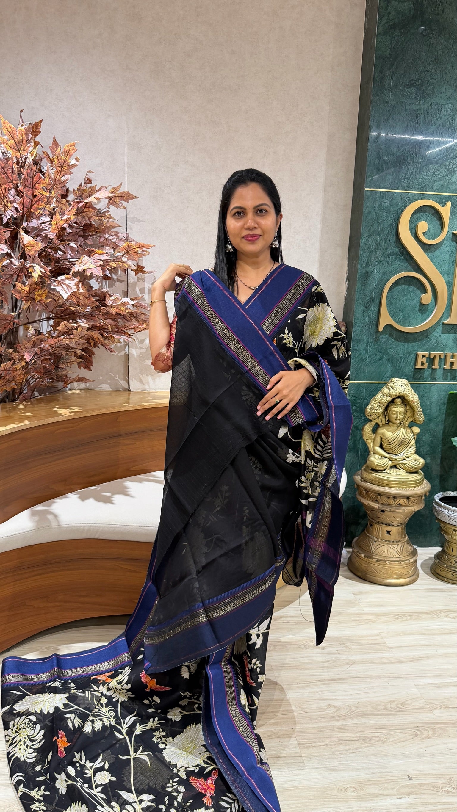Digital print sarees