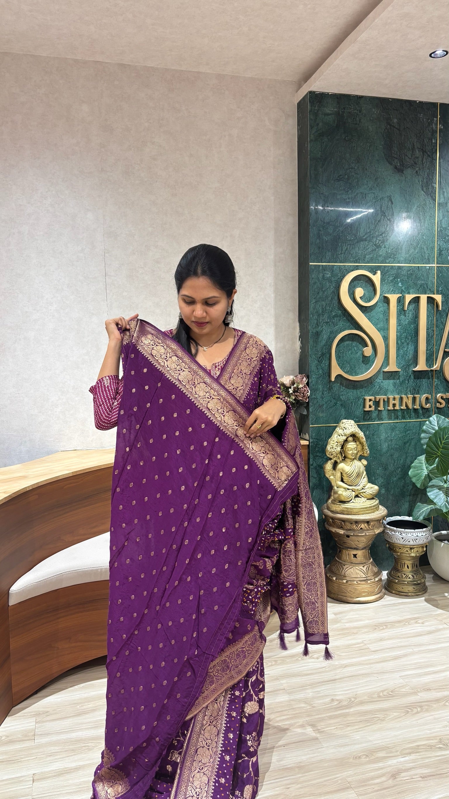 Chinnon bandhini purple