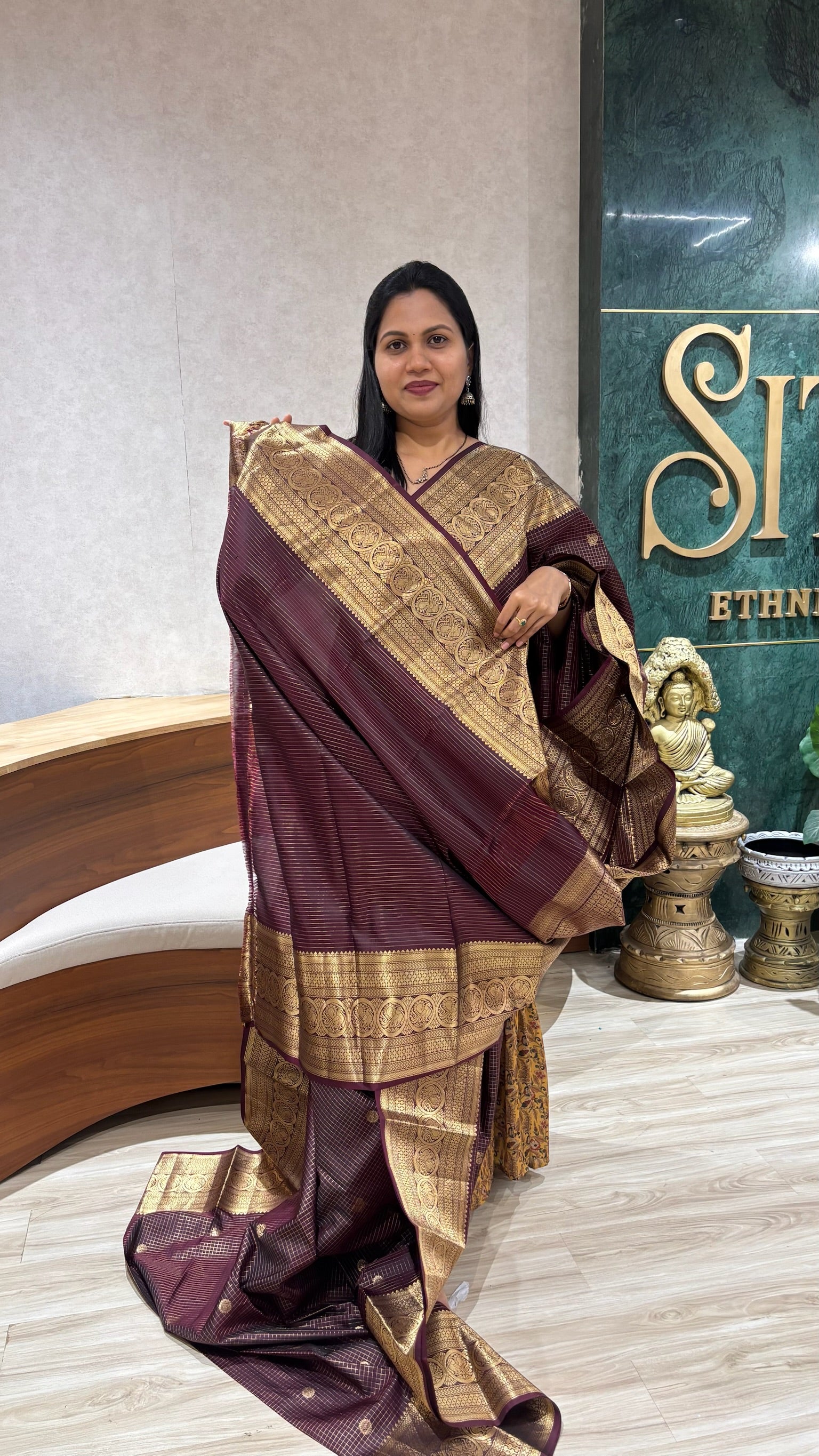 Handloom vintage Kanchi pattu