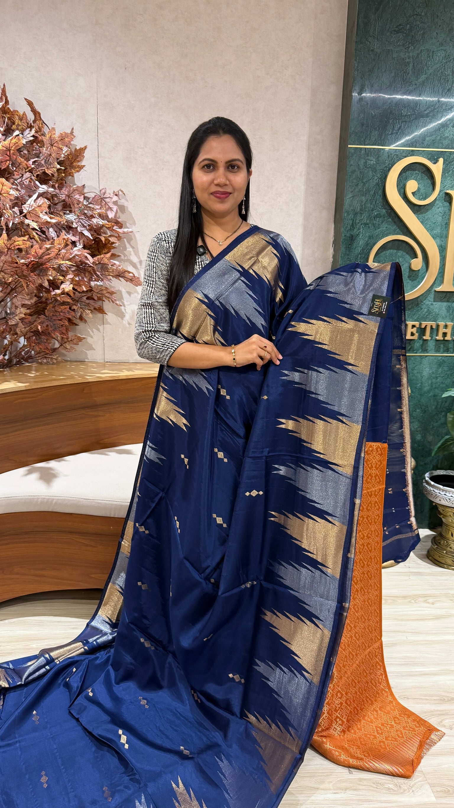 Russian silk temple border