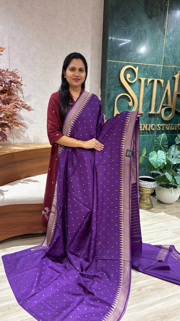 Mashru georgette purple