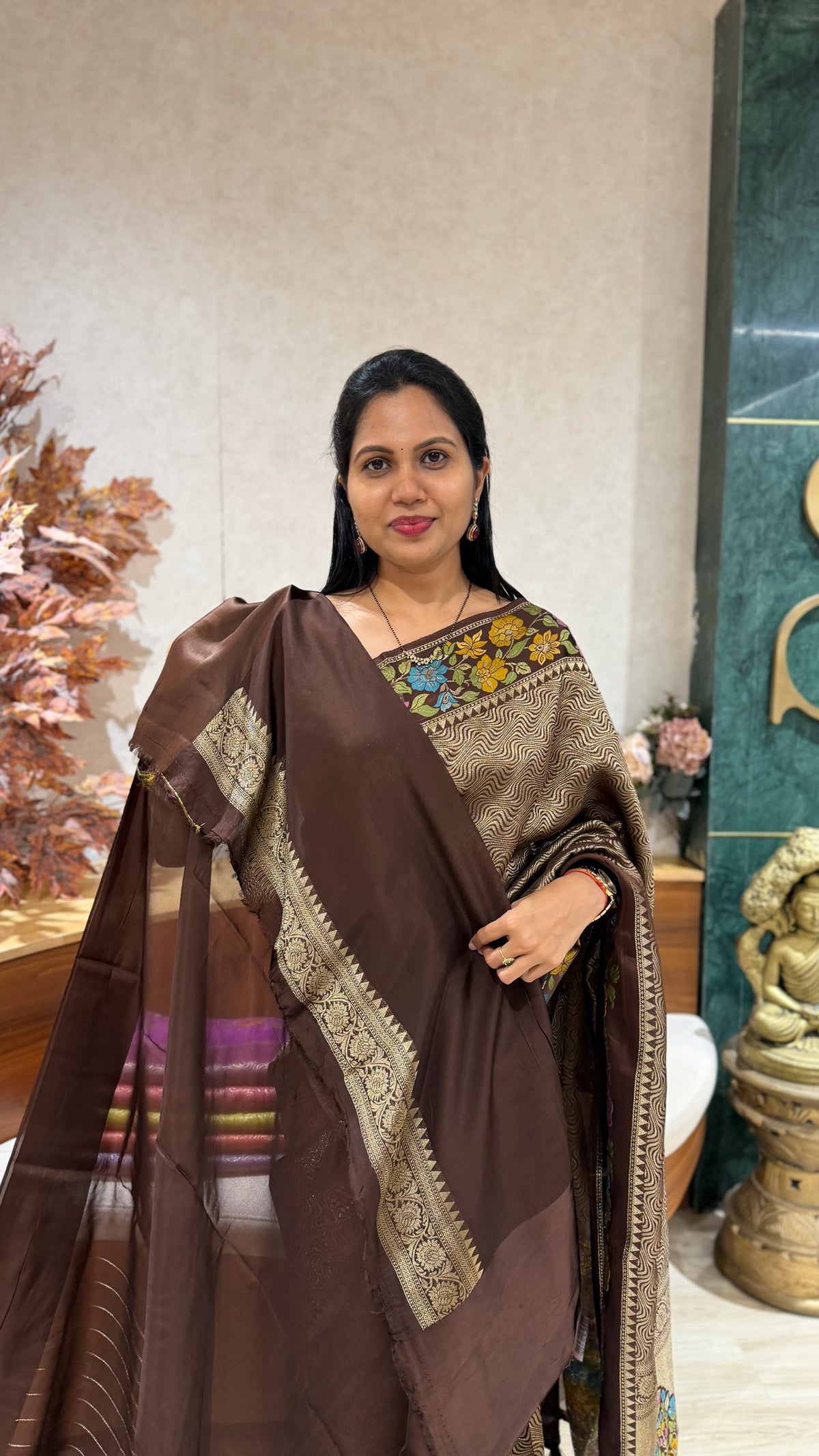 Georgette banaras weaving