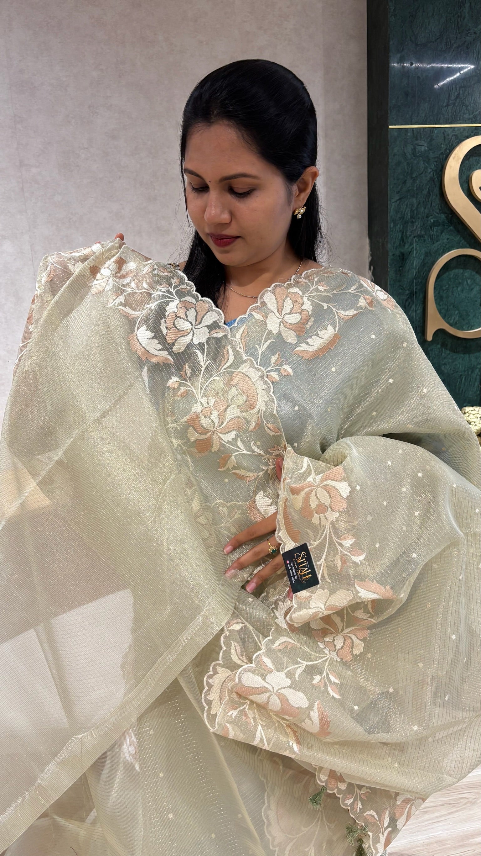 Fancy tissue saree
