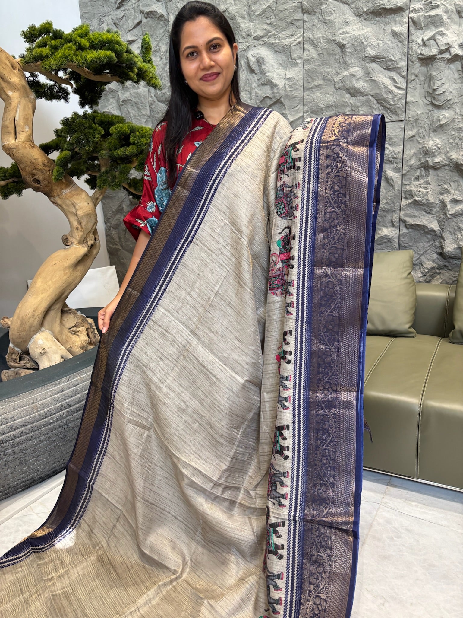 Fancy saree blue
