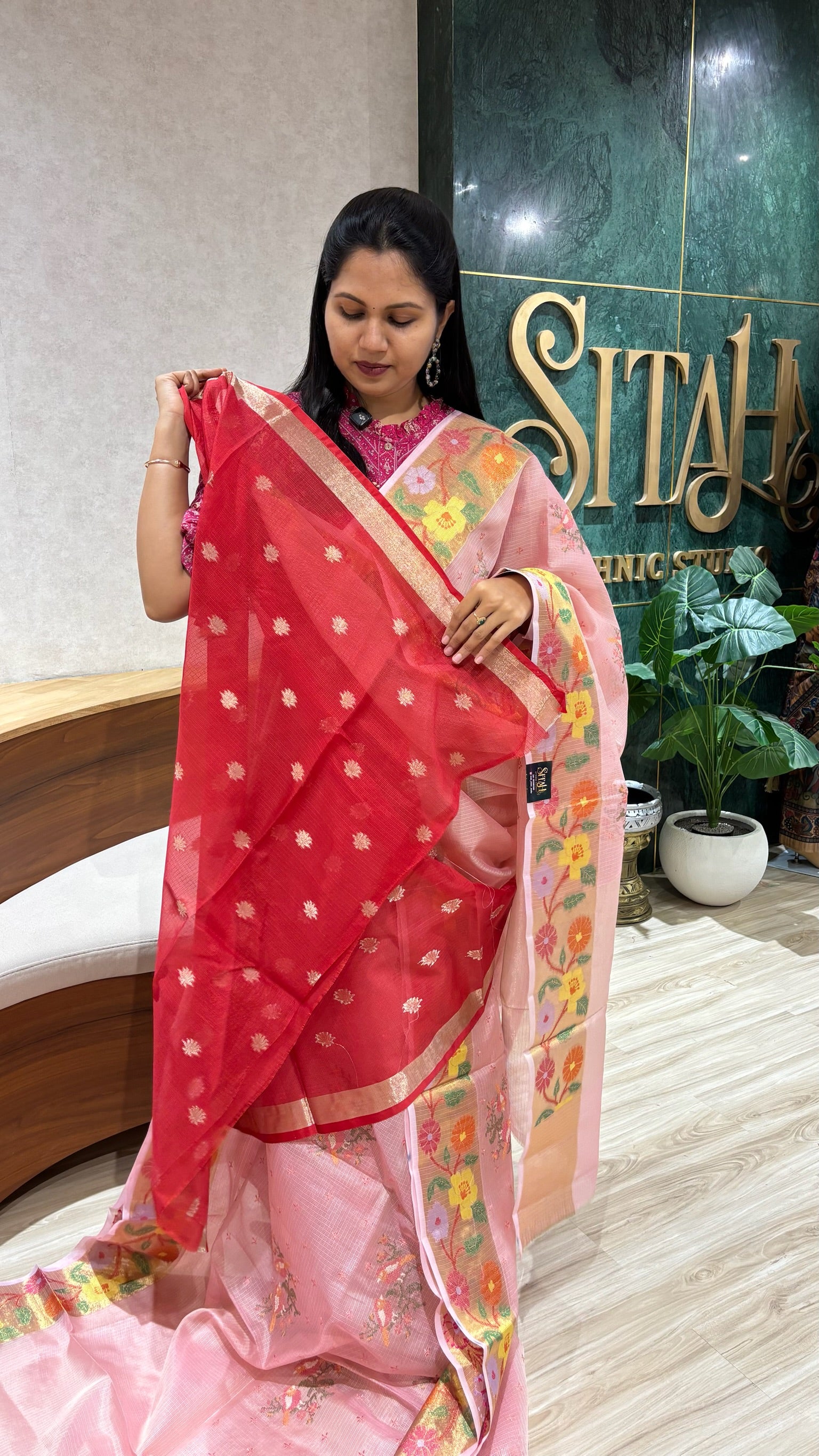 Silk kota pink