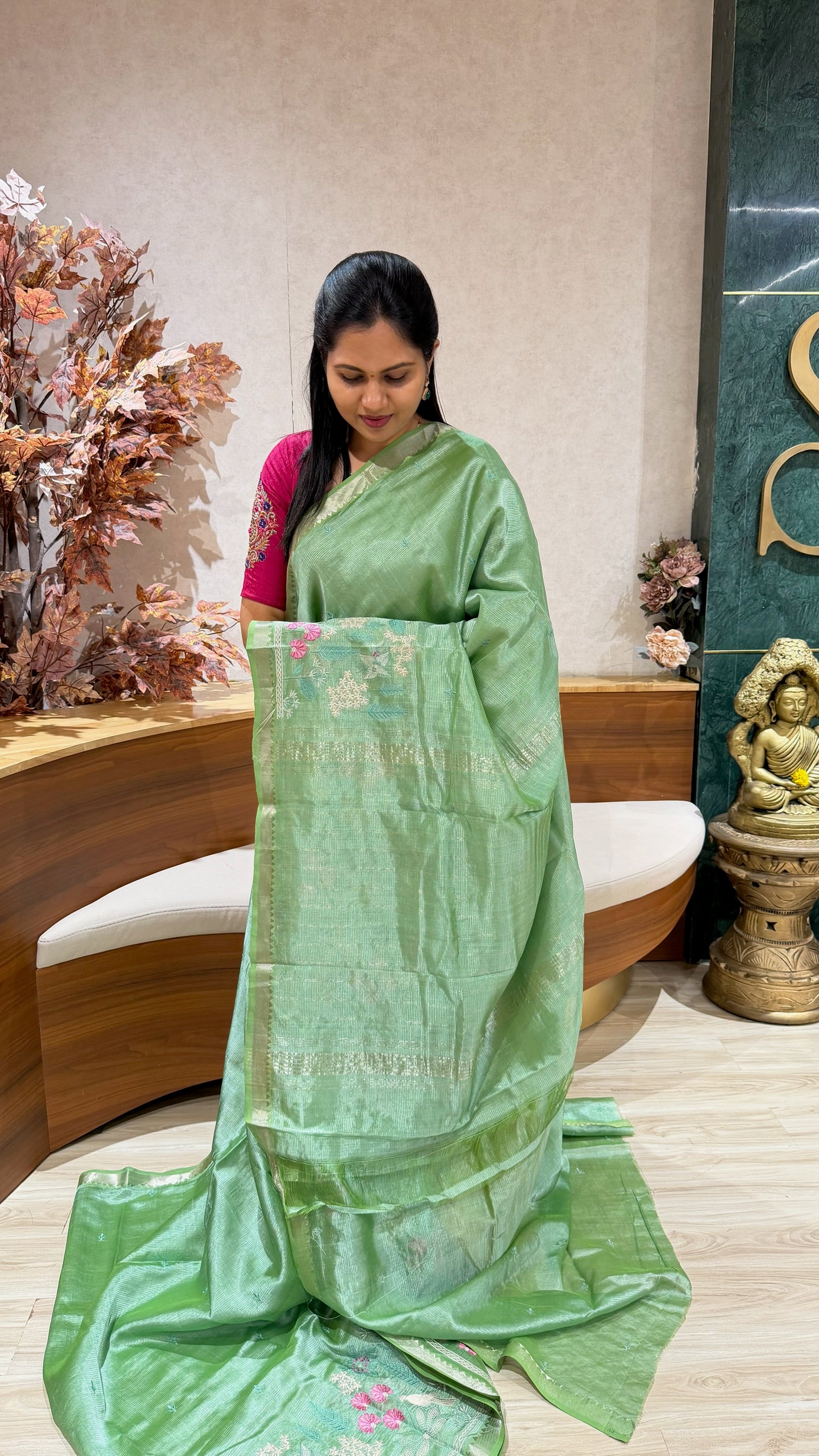 Handloom Mangalgiri embroidery