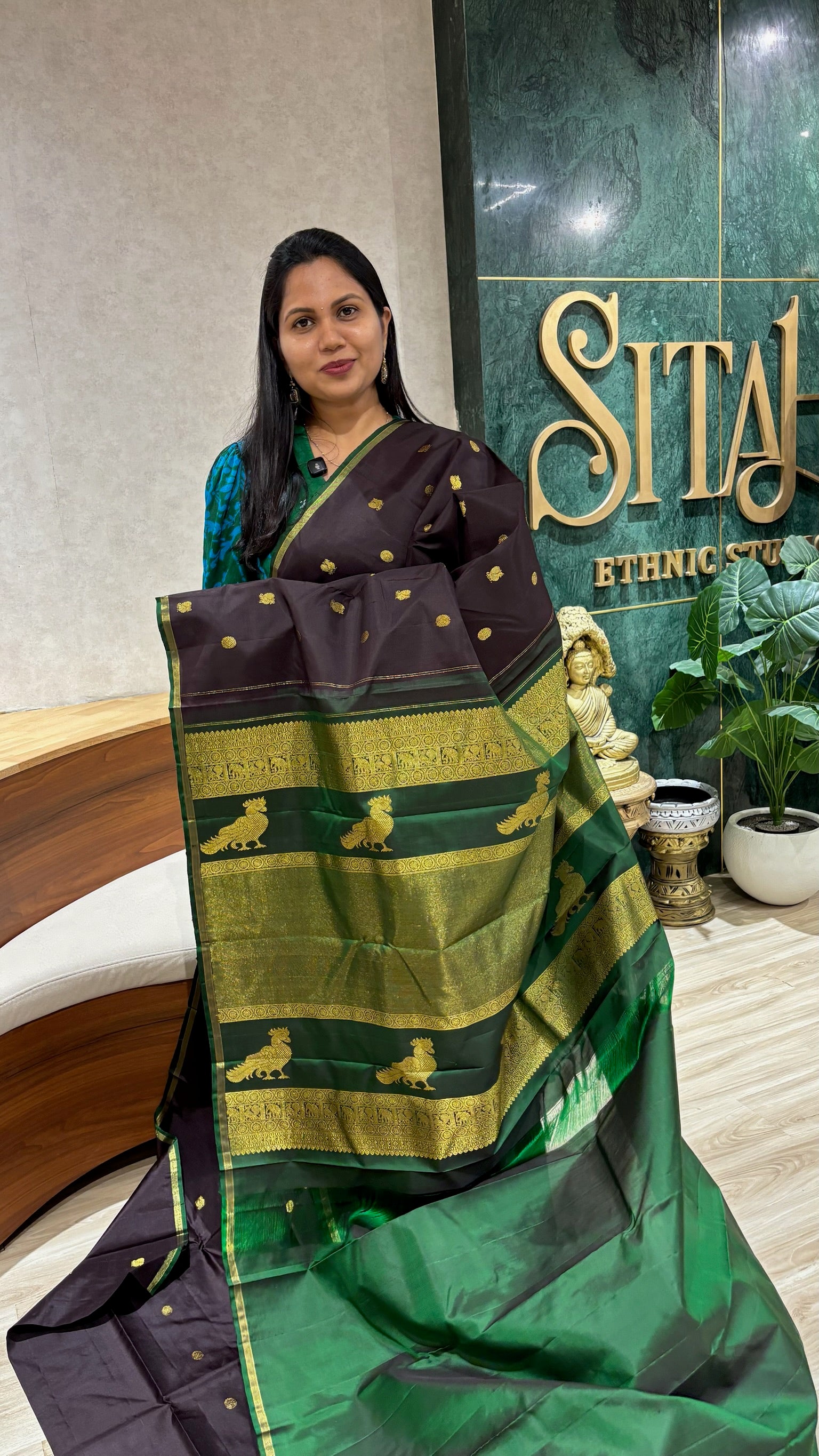 Small border Handloom Kanchi pattu