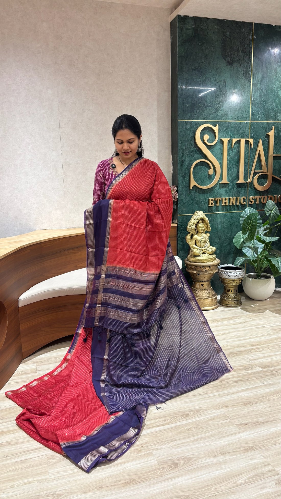 Russian silk red-purple