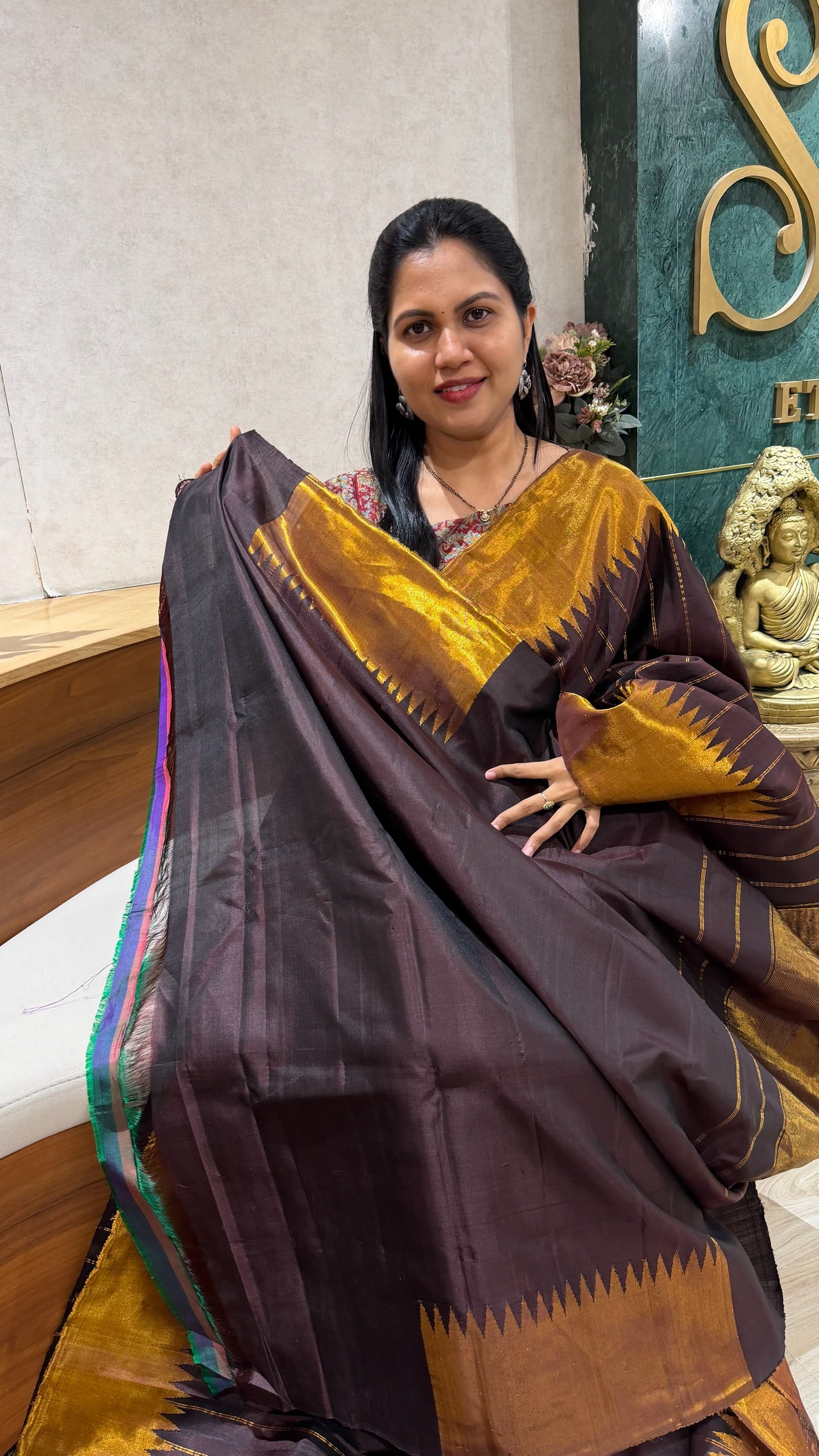 Handloom  Gadwal tissue border