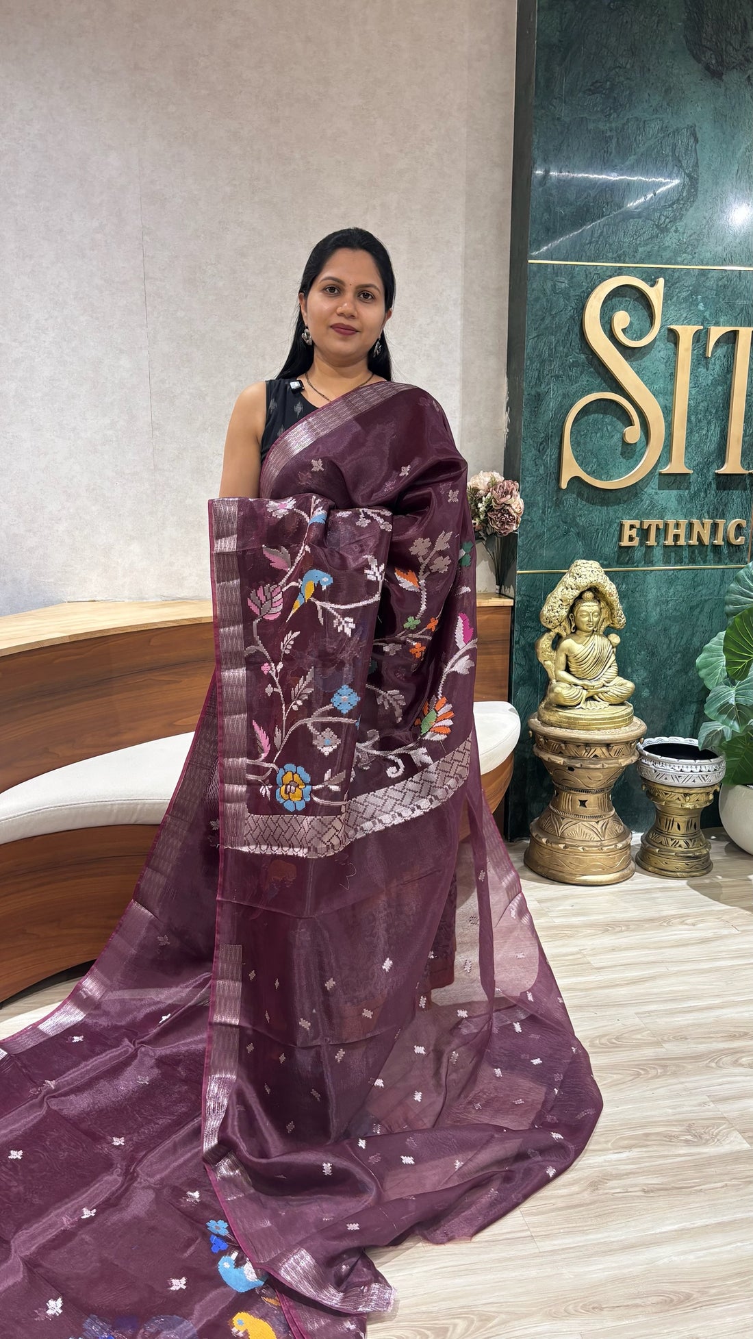 Paper silk skirt border