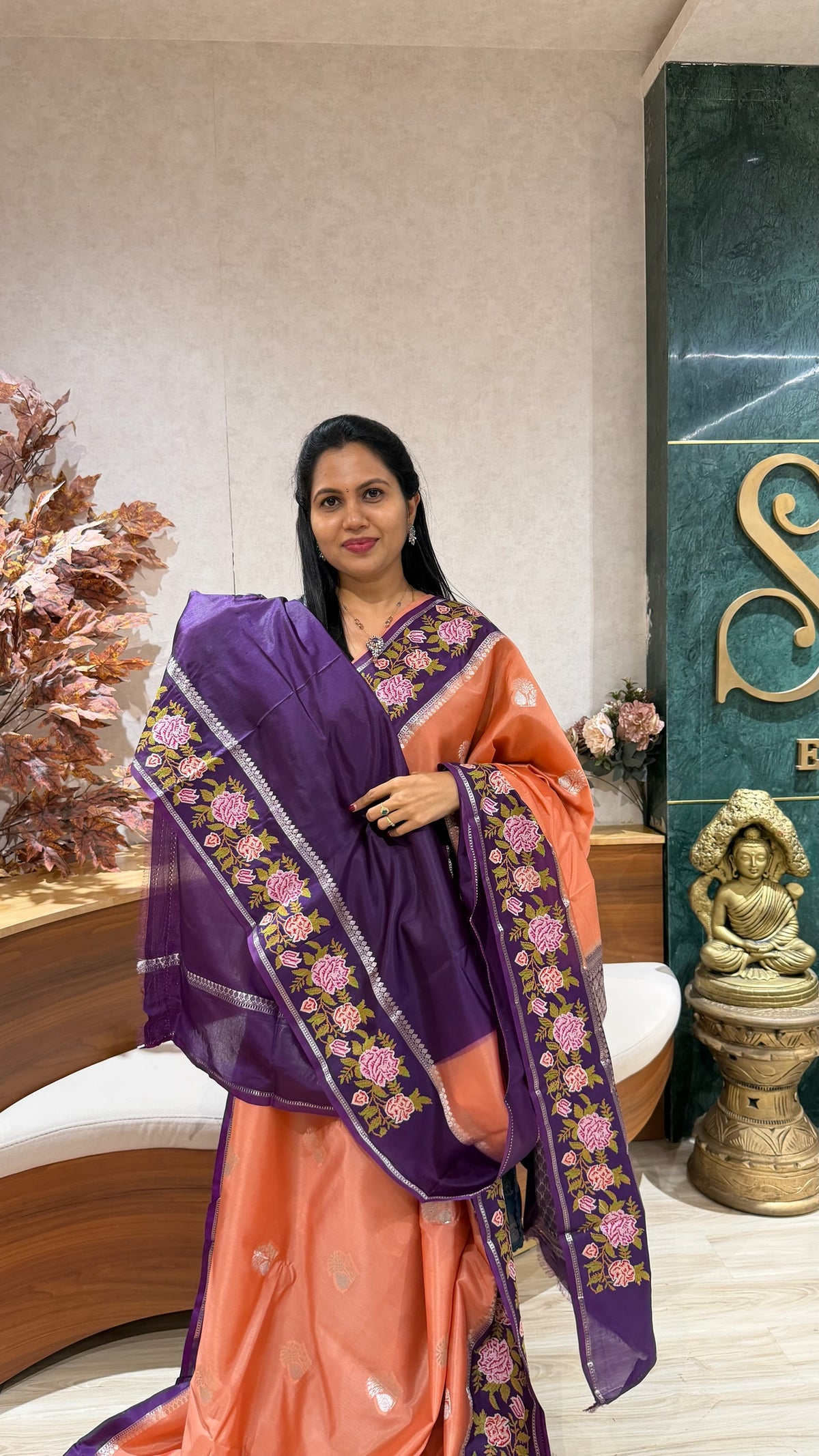 Mango silk embroidery