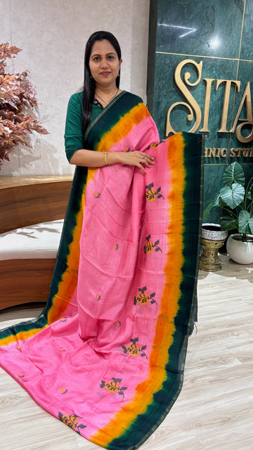 Jute silk saree