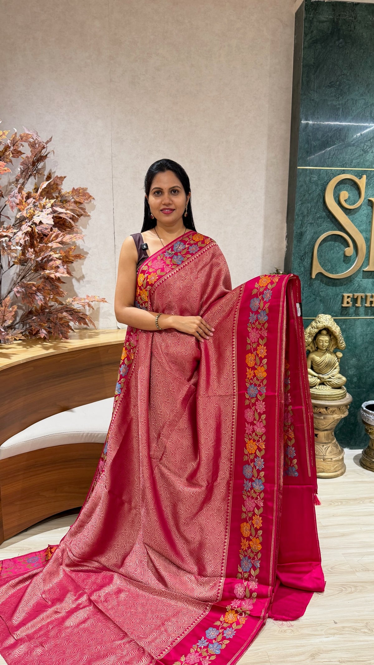 Georgette banaras weaving