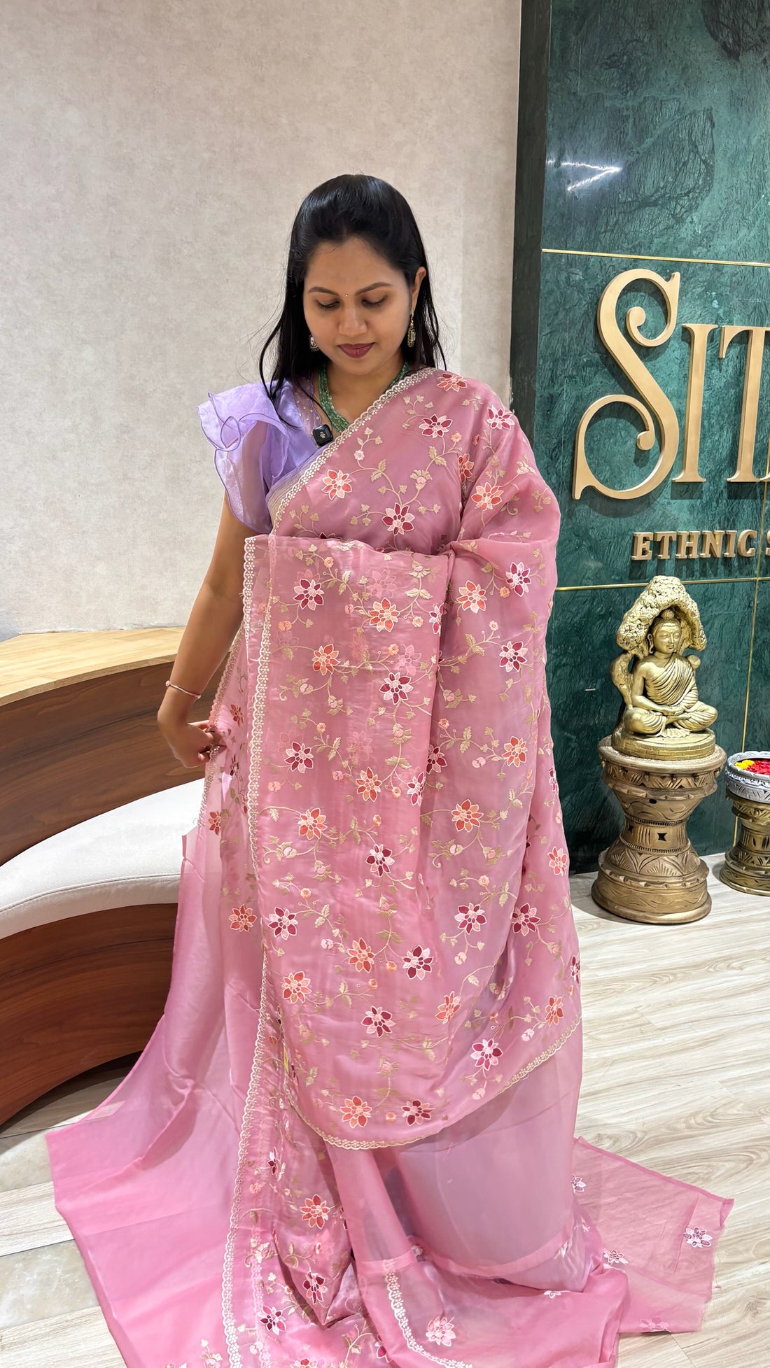 Georgette organza pink