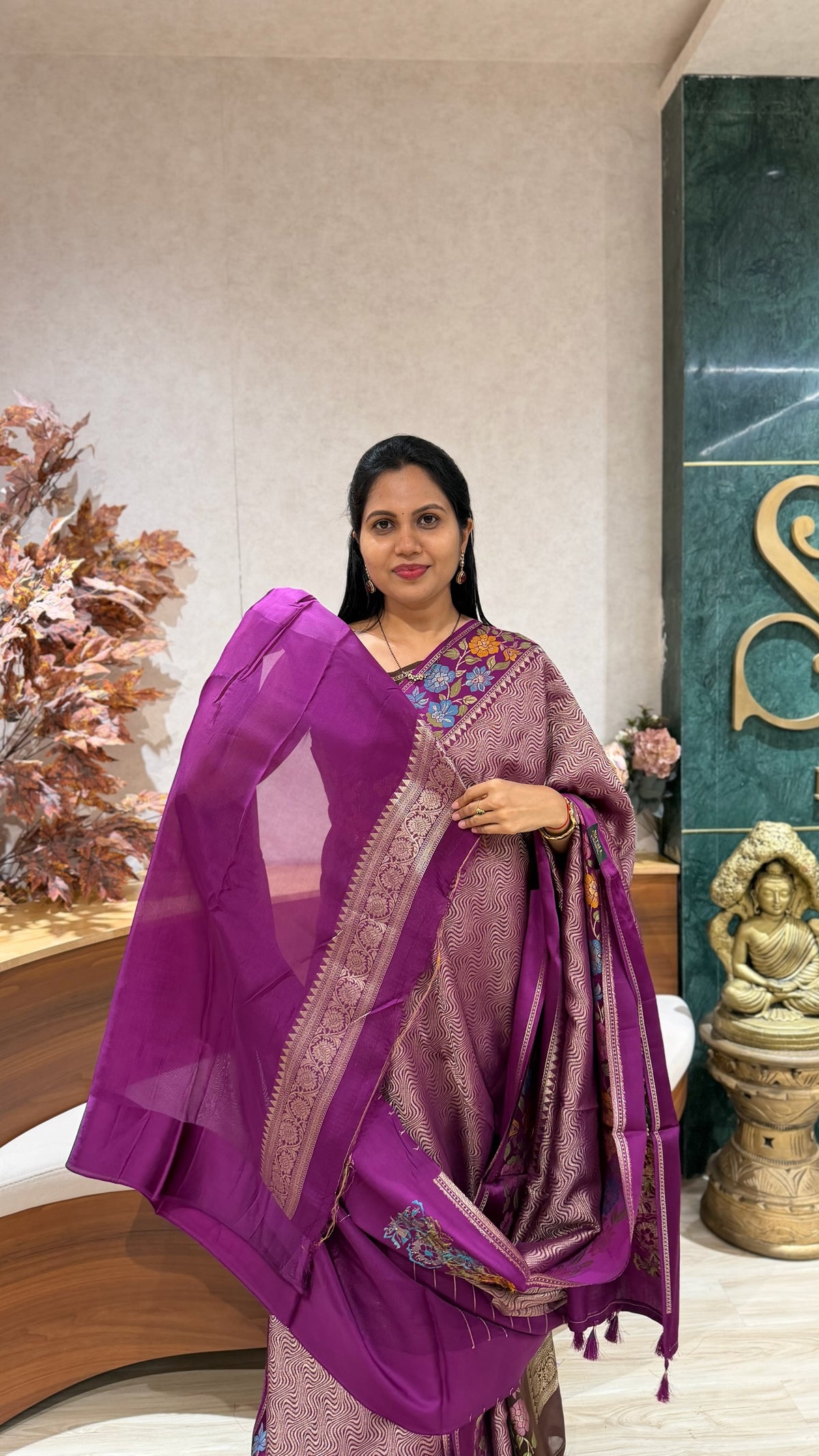 Georgette banaras weaving