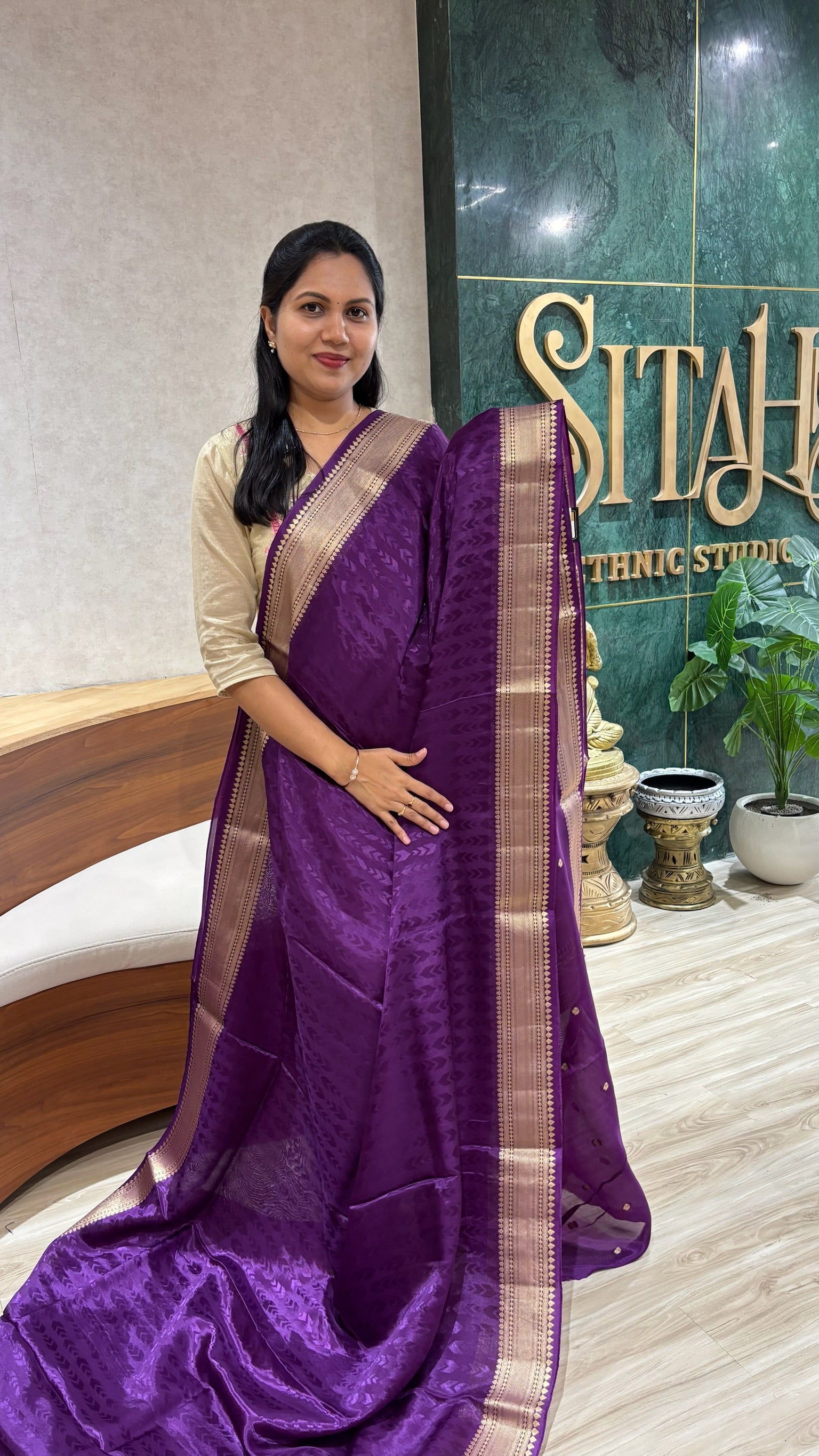 HO crepe silk saree