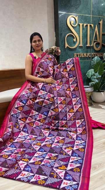Handloom ikkat pattu