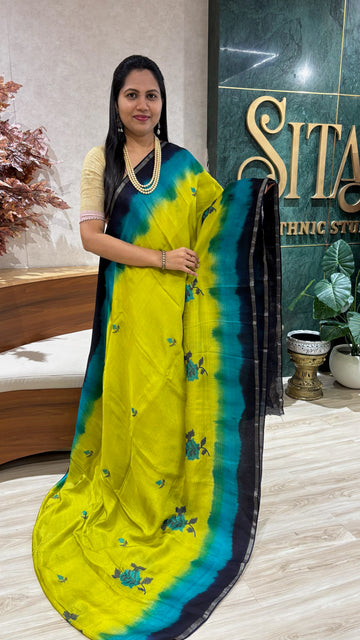 Jute silk saree