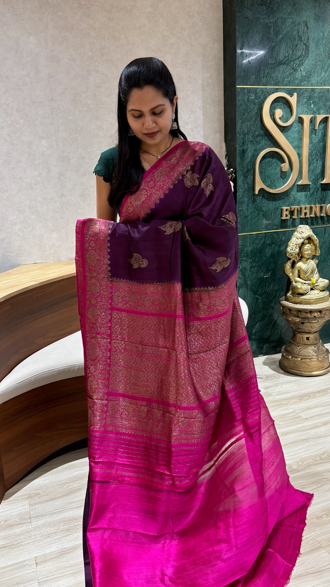 Handloom raw silk saree