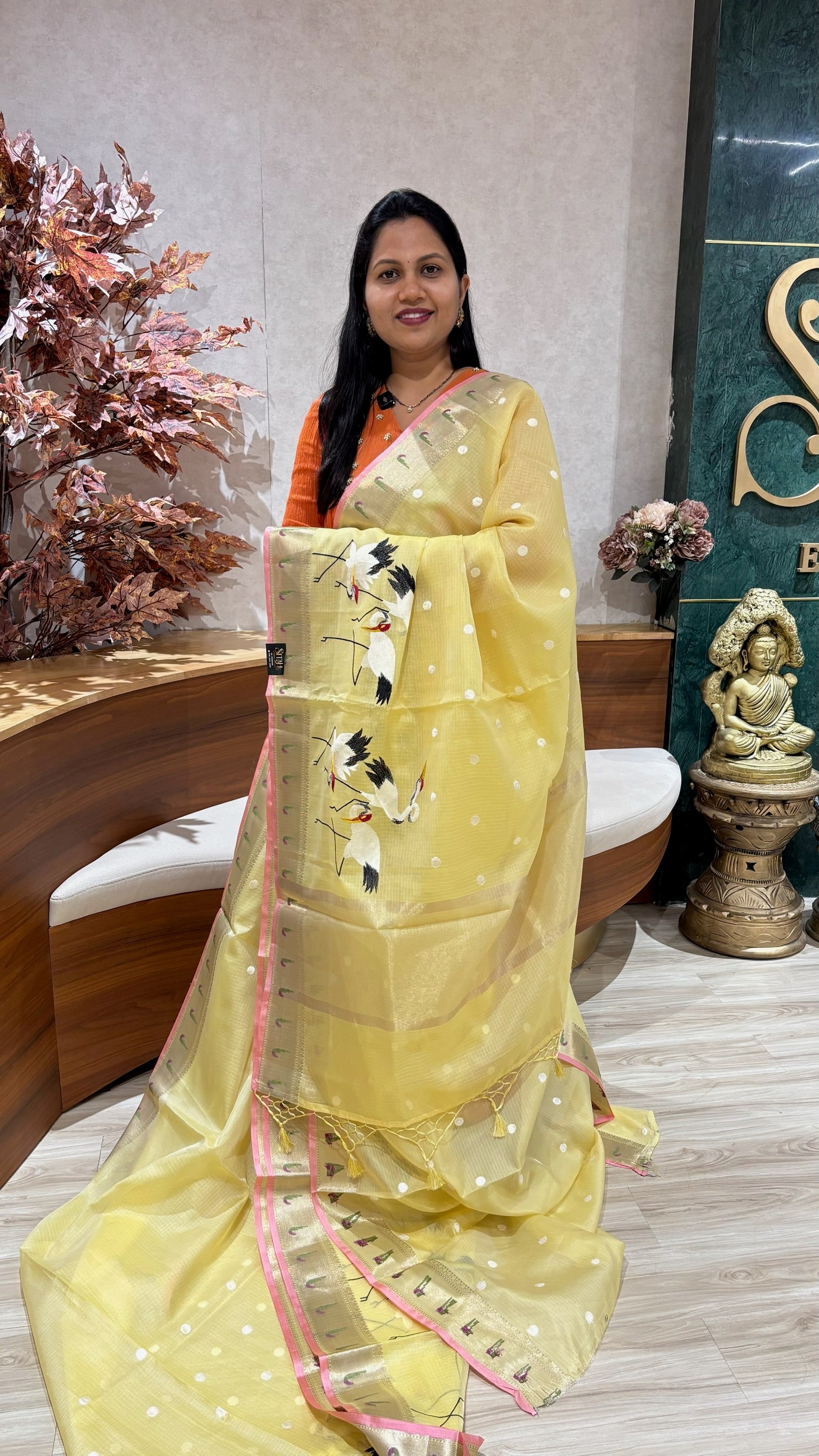 Silk kota embroidery