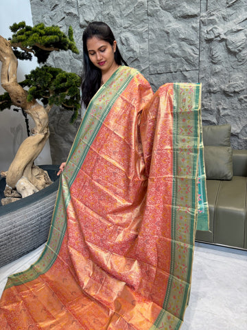 Tissue patola orange-sea green