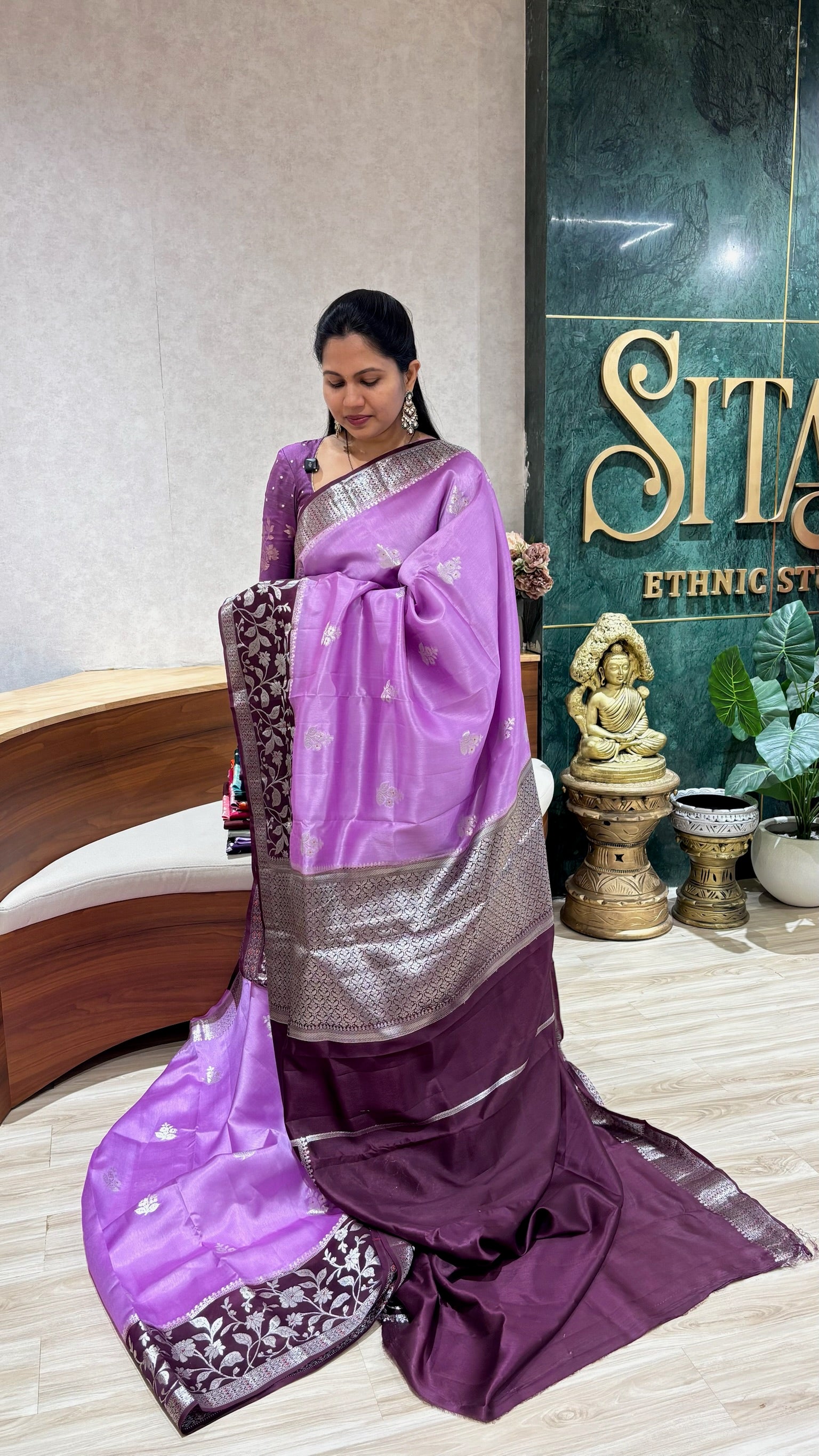 Fancy mango pattu lavender