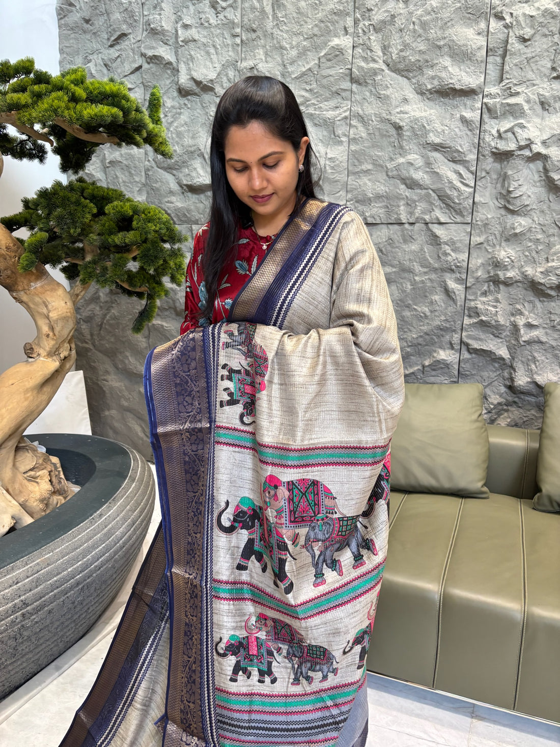 Fancy saree blue