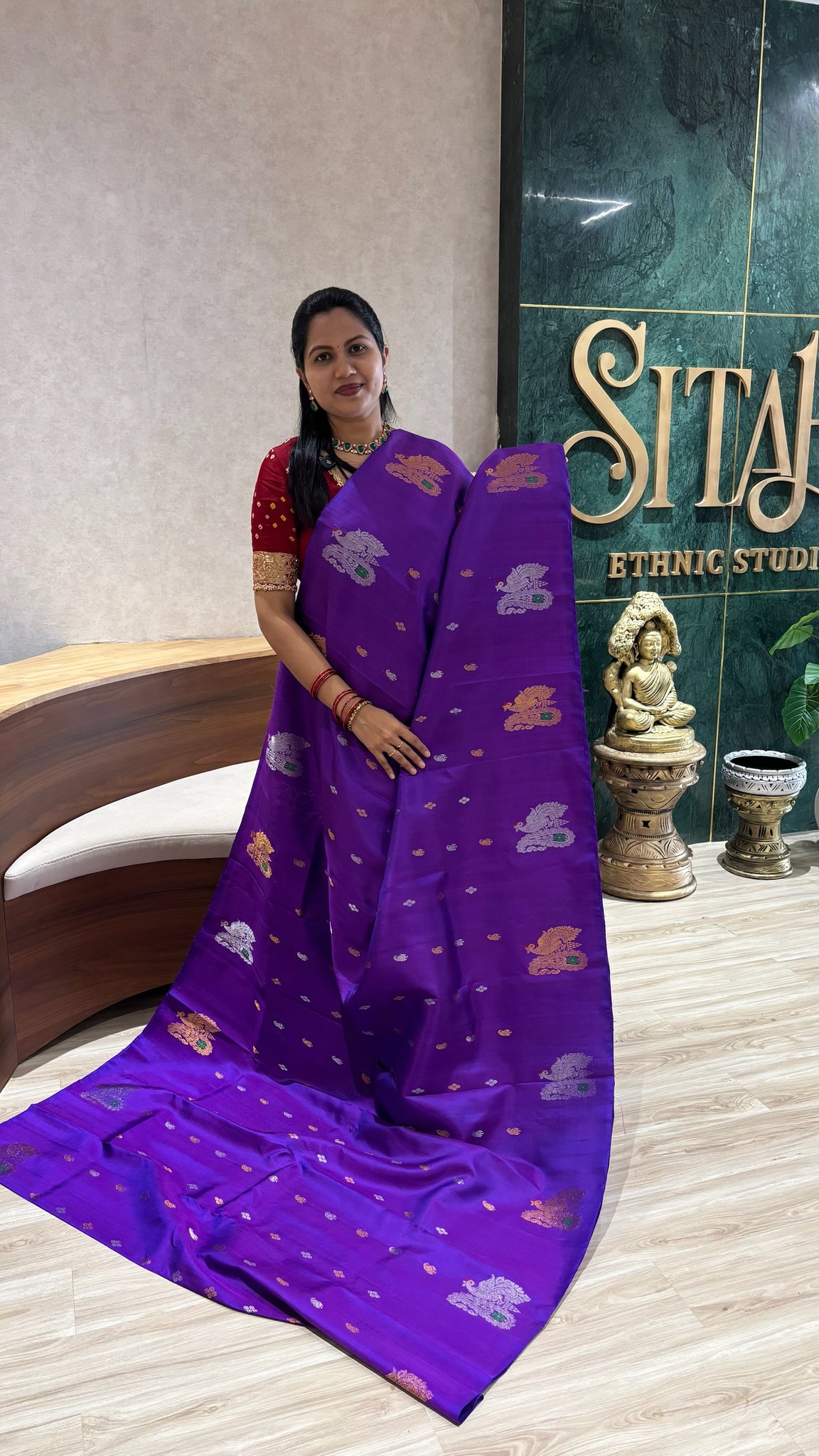 Handloom gadwal purple