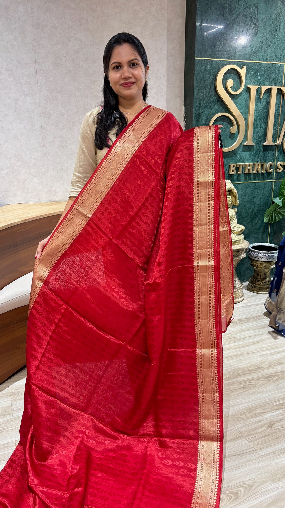 HO crape silk saree