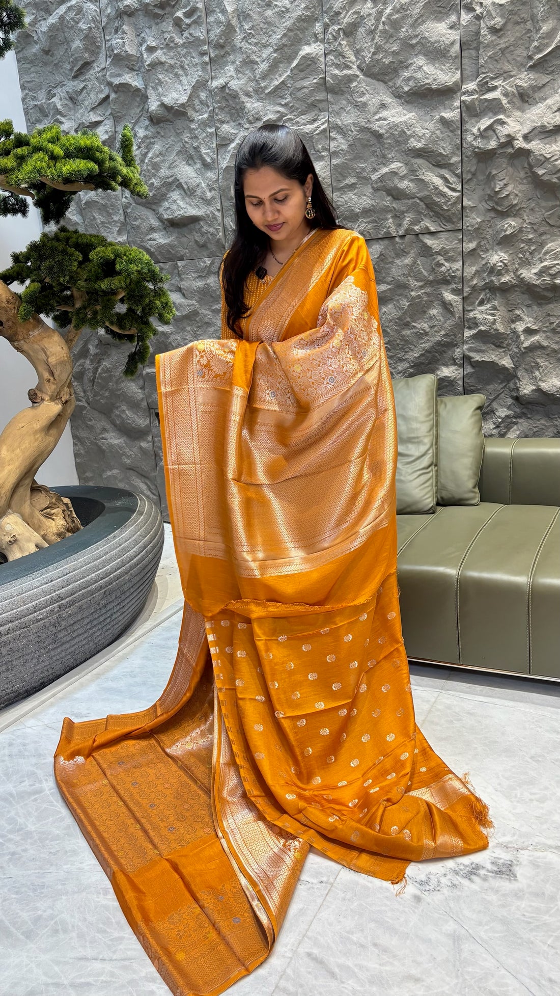 Falling banaras yellow