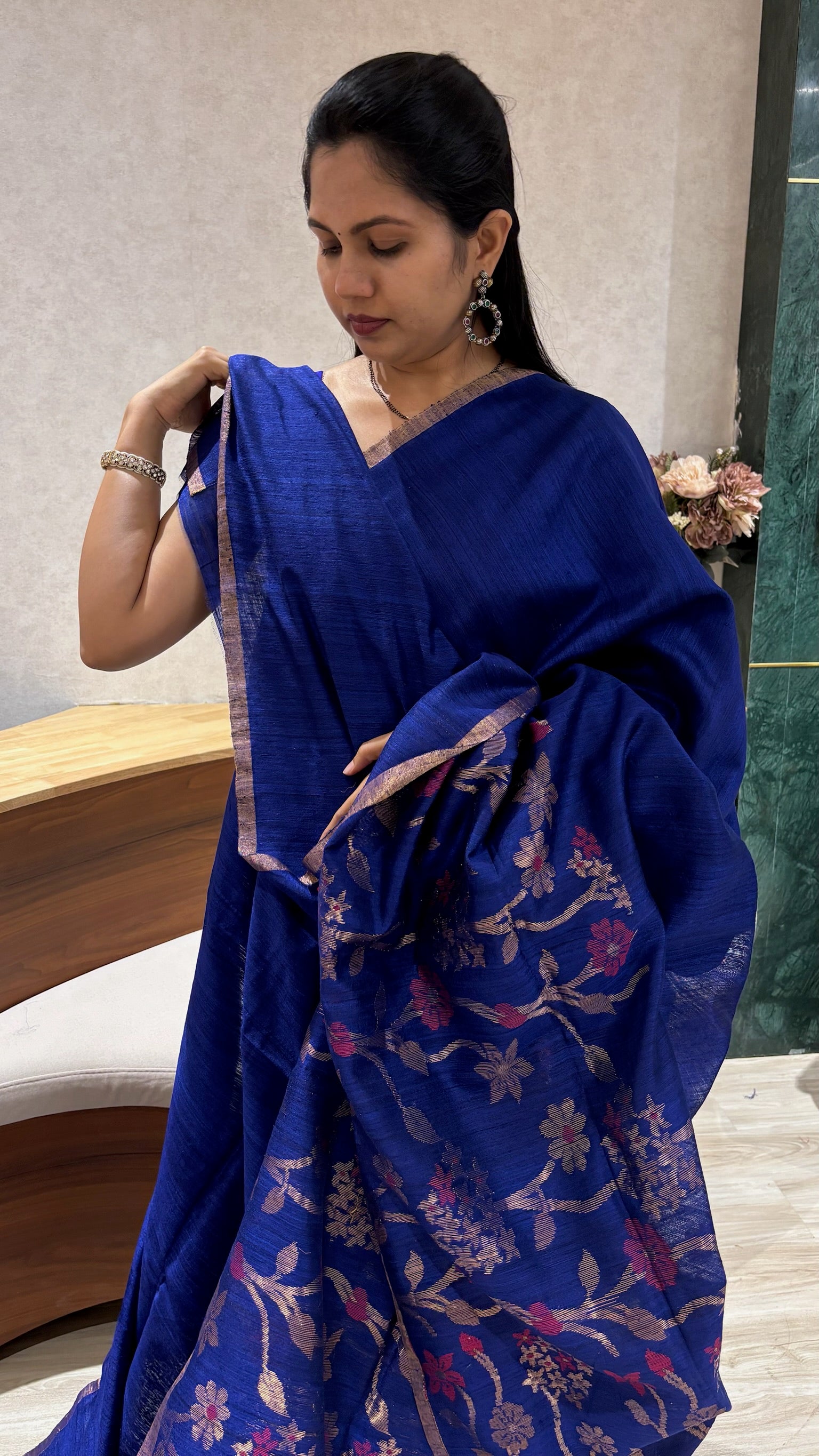 Handloom linen matka jhamdhani