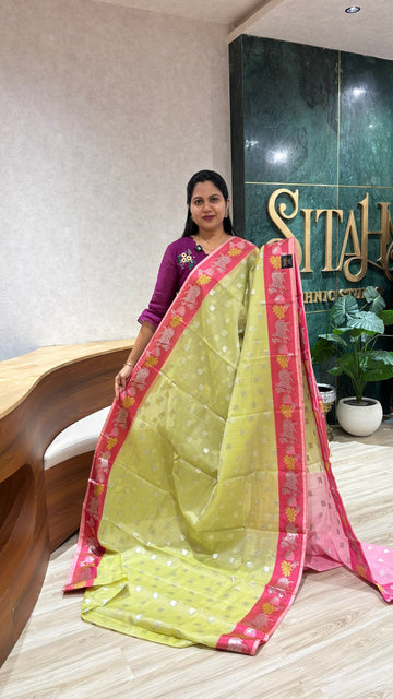 Silk kota parrot green