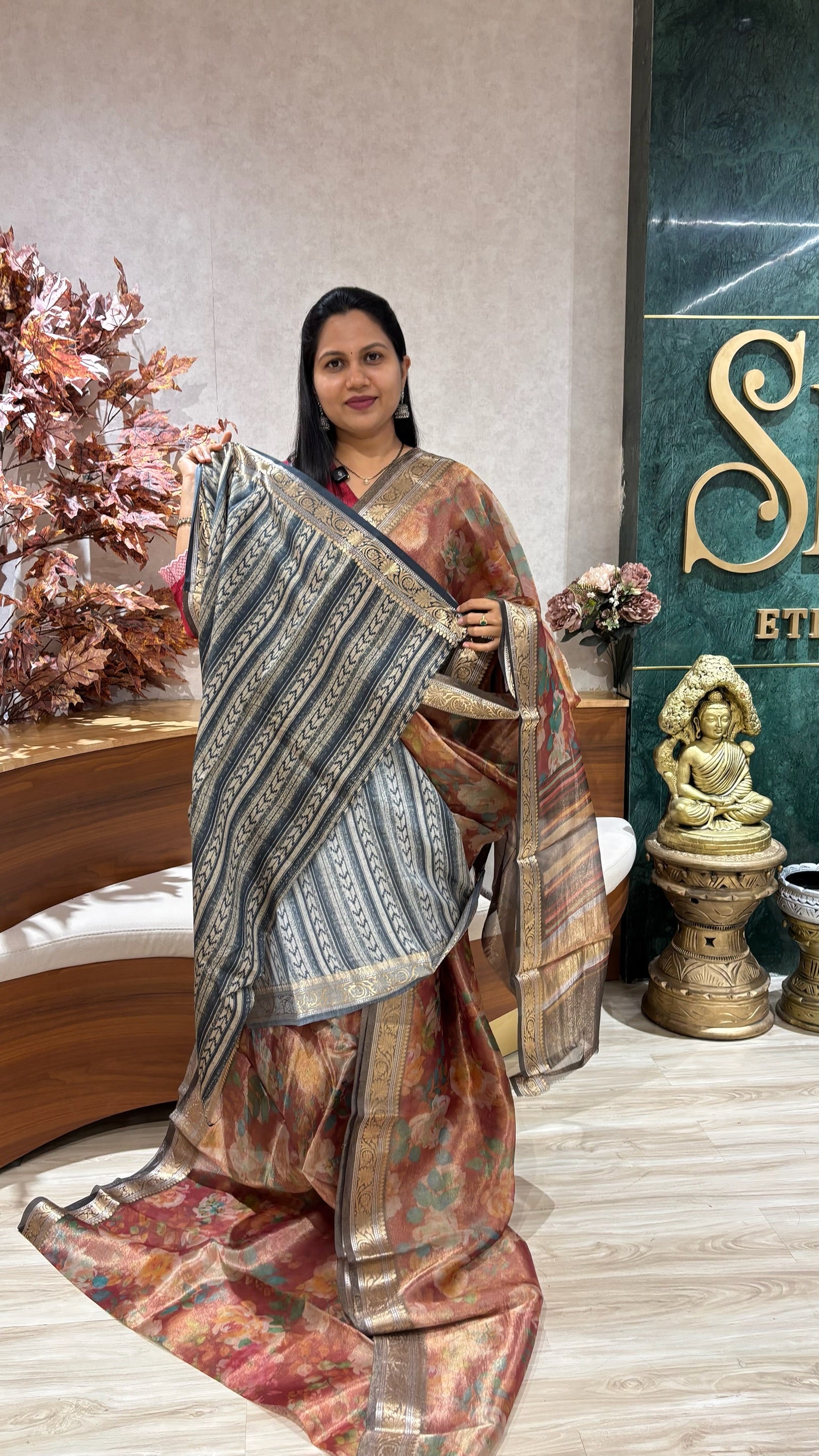 Tissue banaras digital print