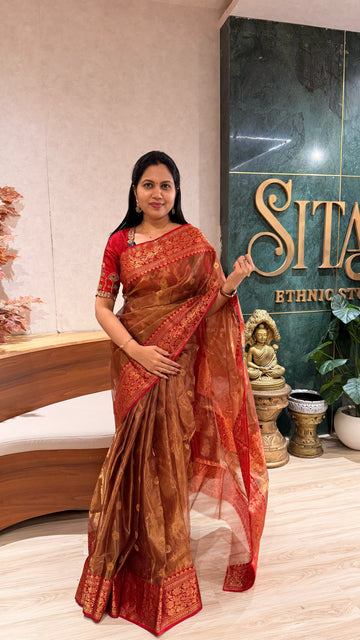 Handloom tissue chanderi