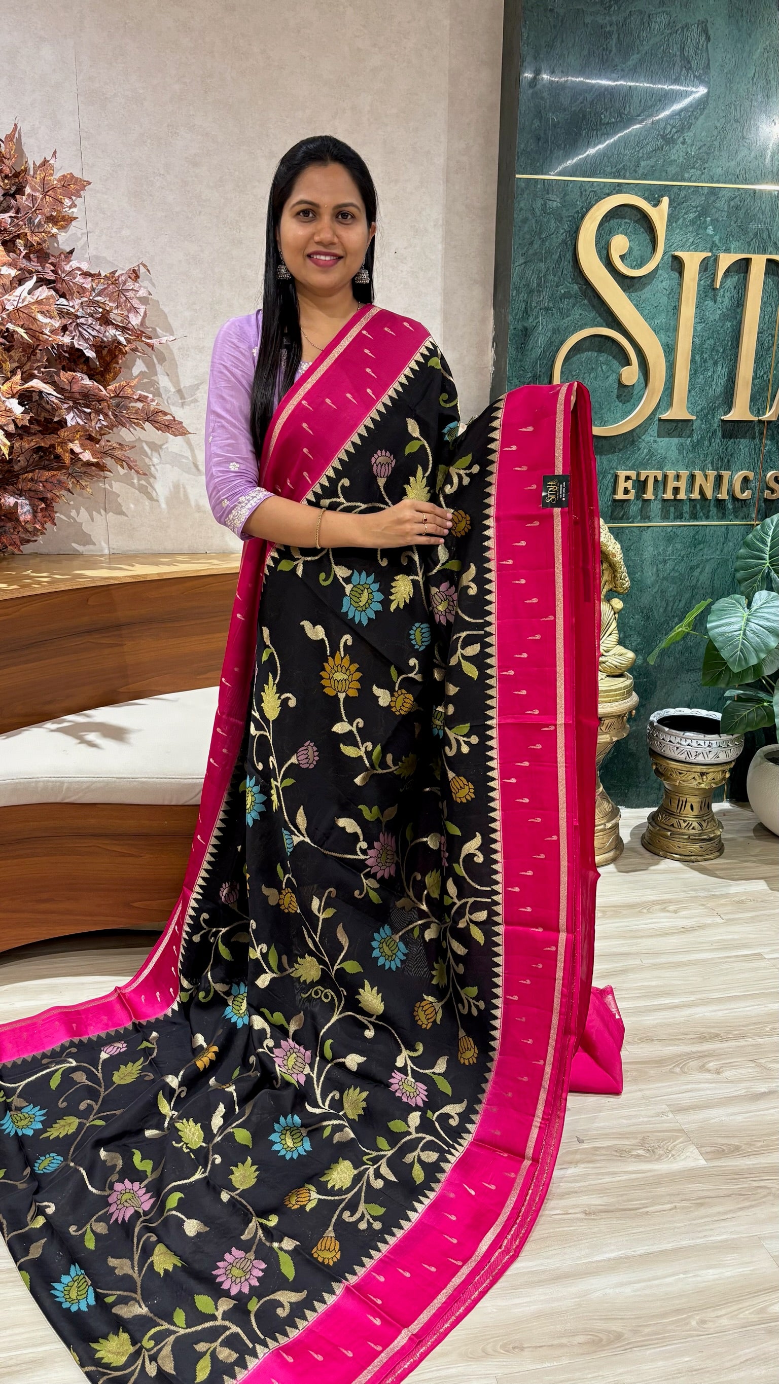 Tussar georgette jhamdani