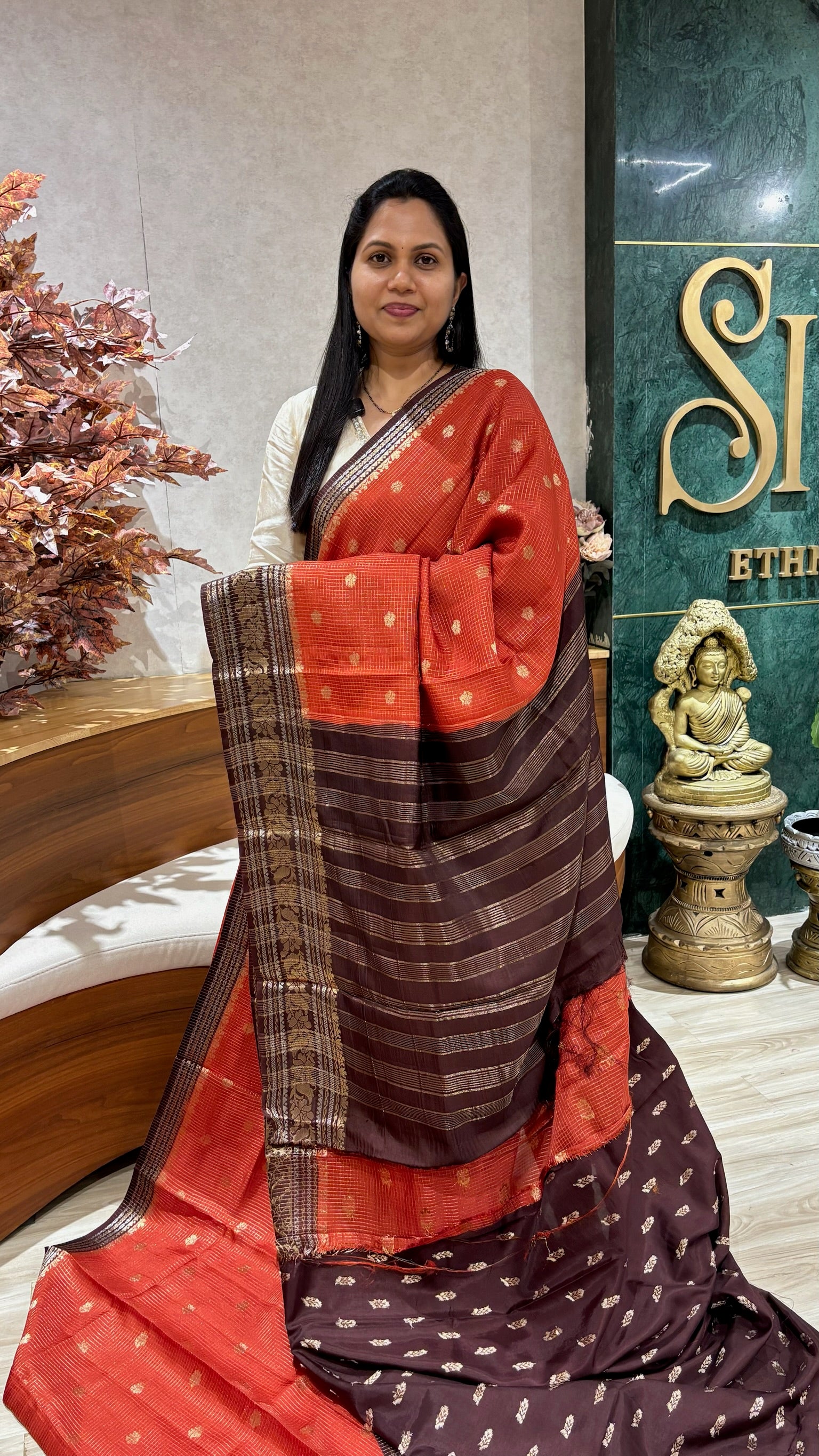 Fancy Mysore silk rust