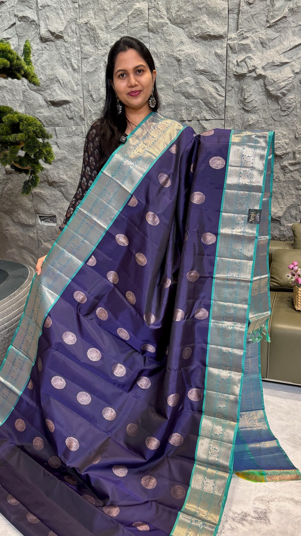 Handloom kanchi pattu blue