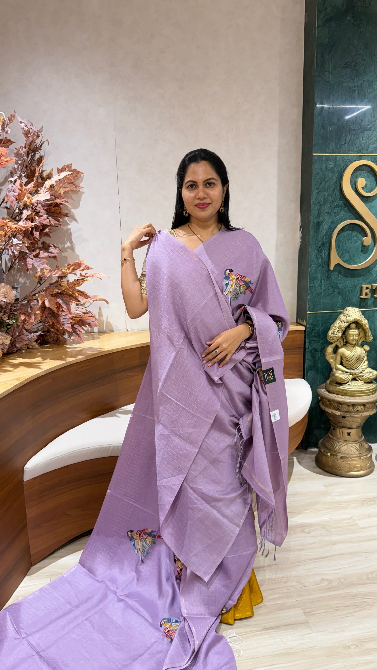 Tussar embroidery