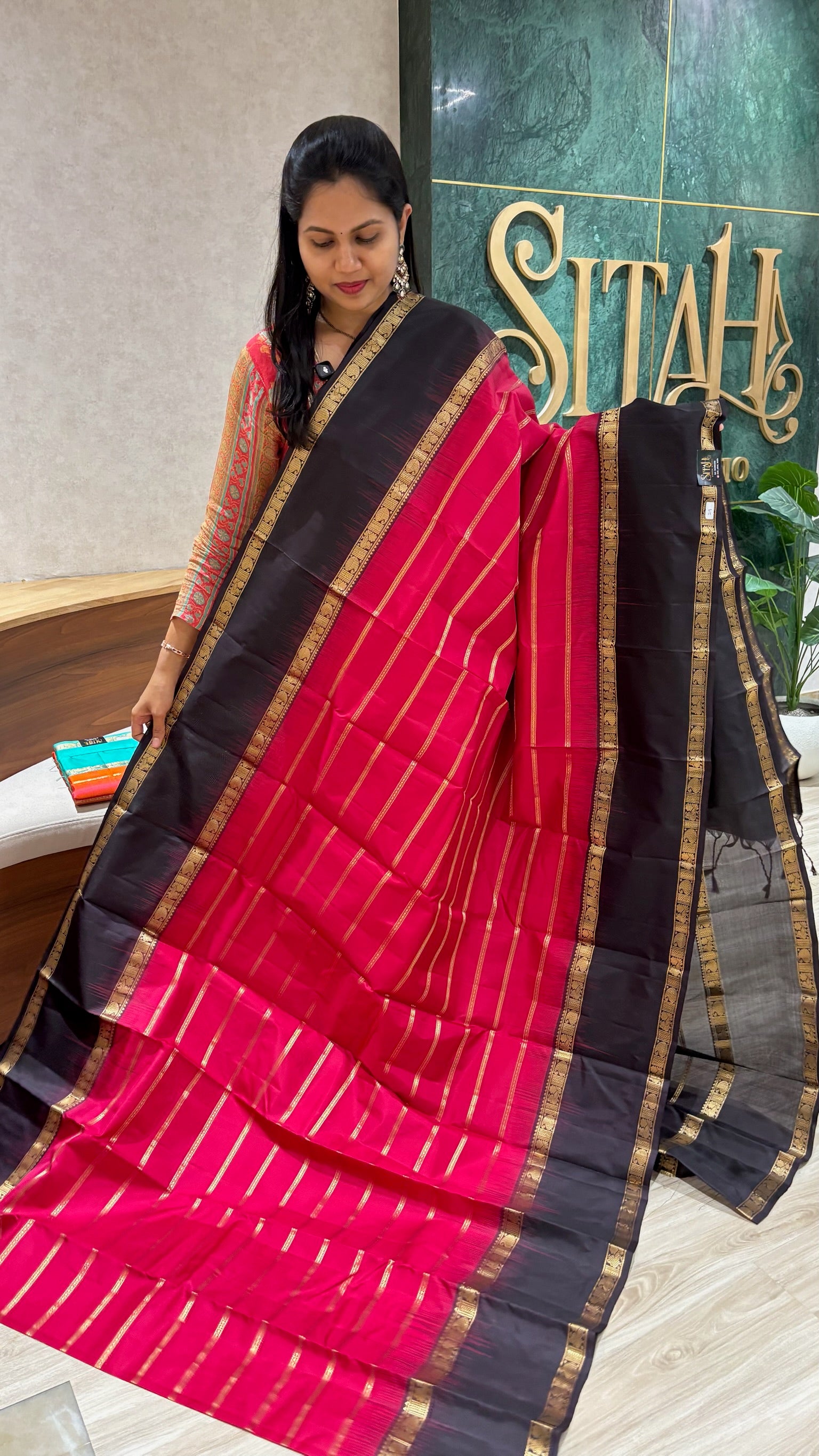 Kamchi pattu pink-snuff