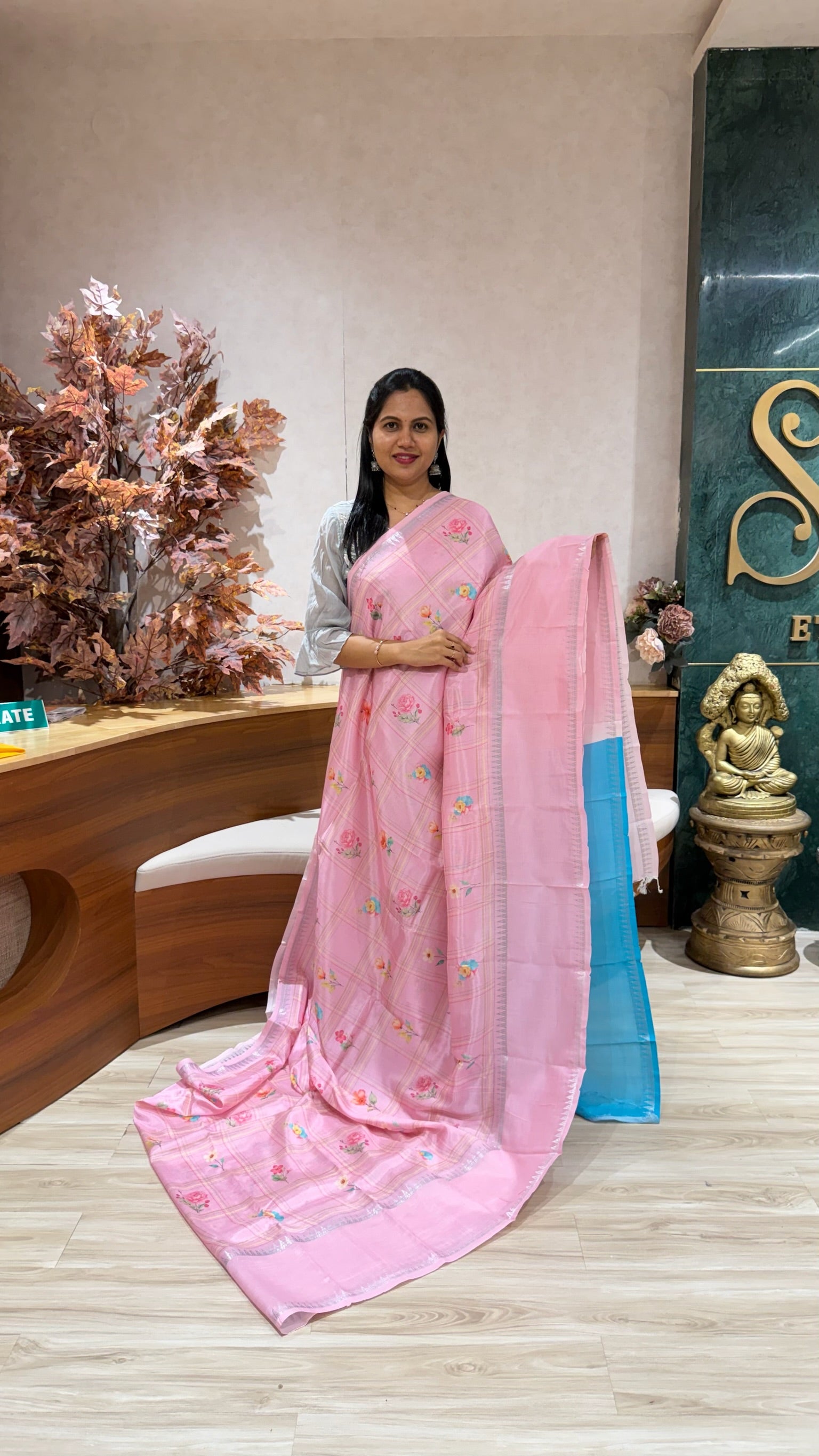 Mangalgiri digital print babypink