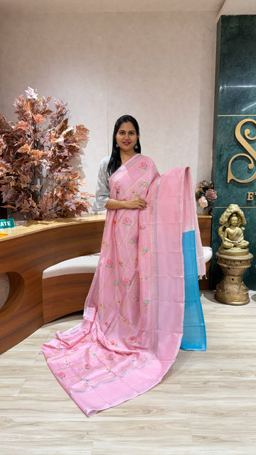 Mangalgiri digital print babypink