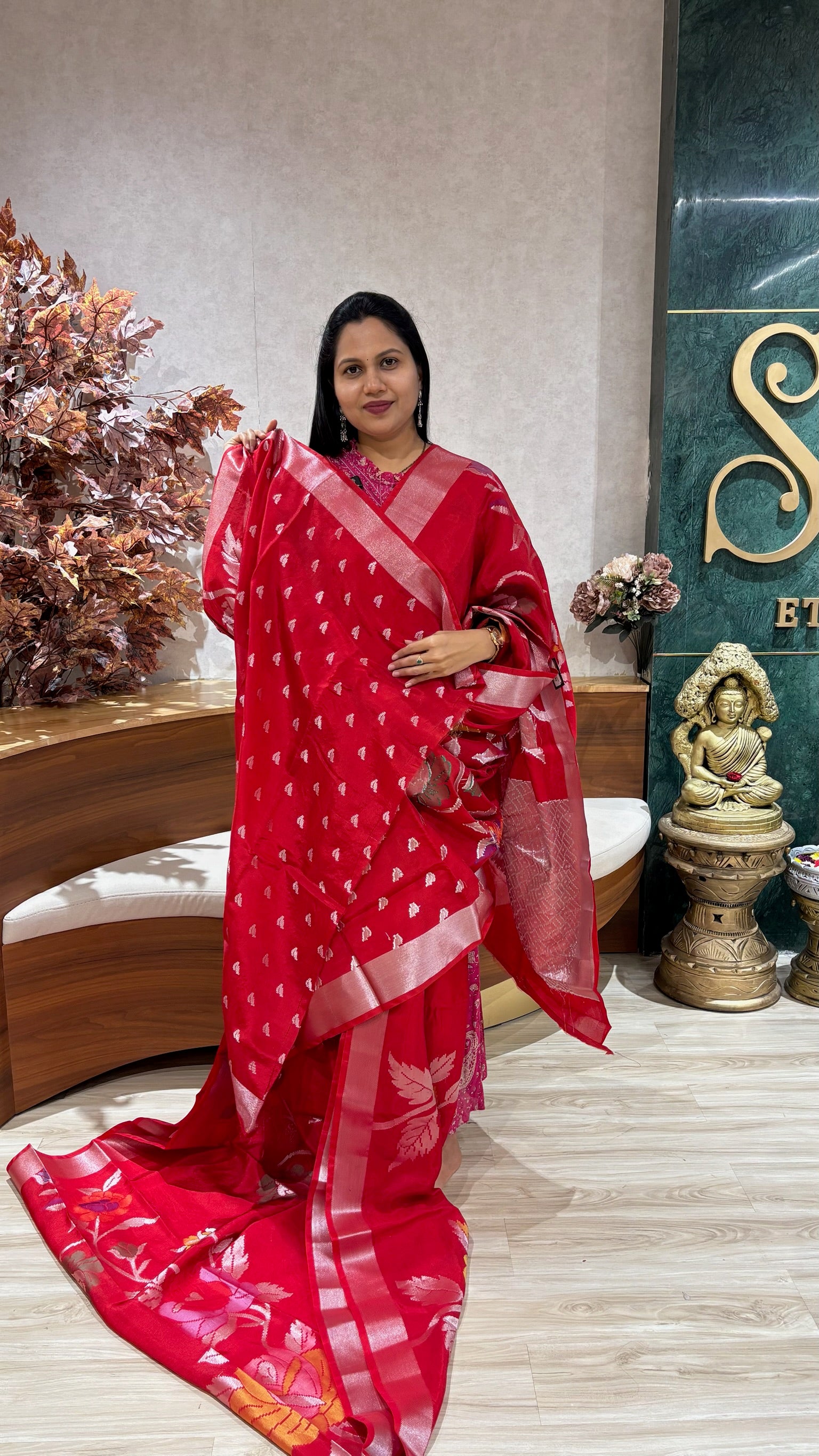 Paper silk red