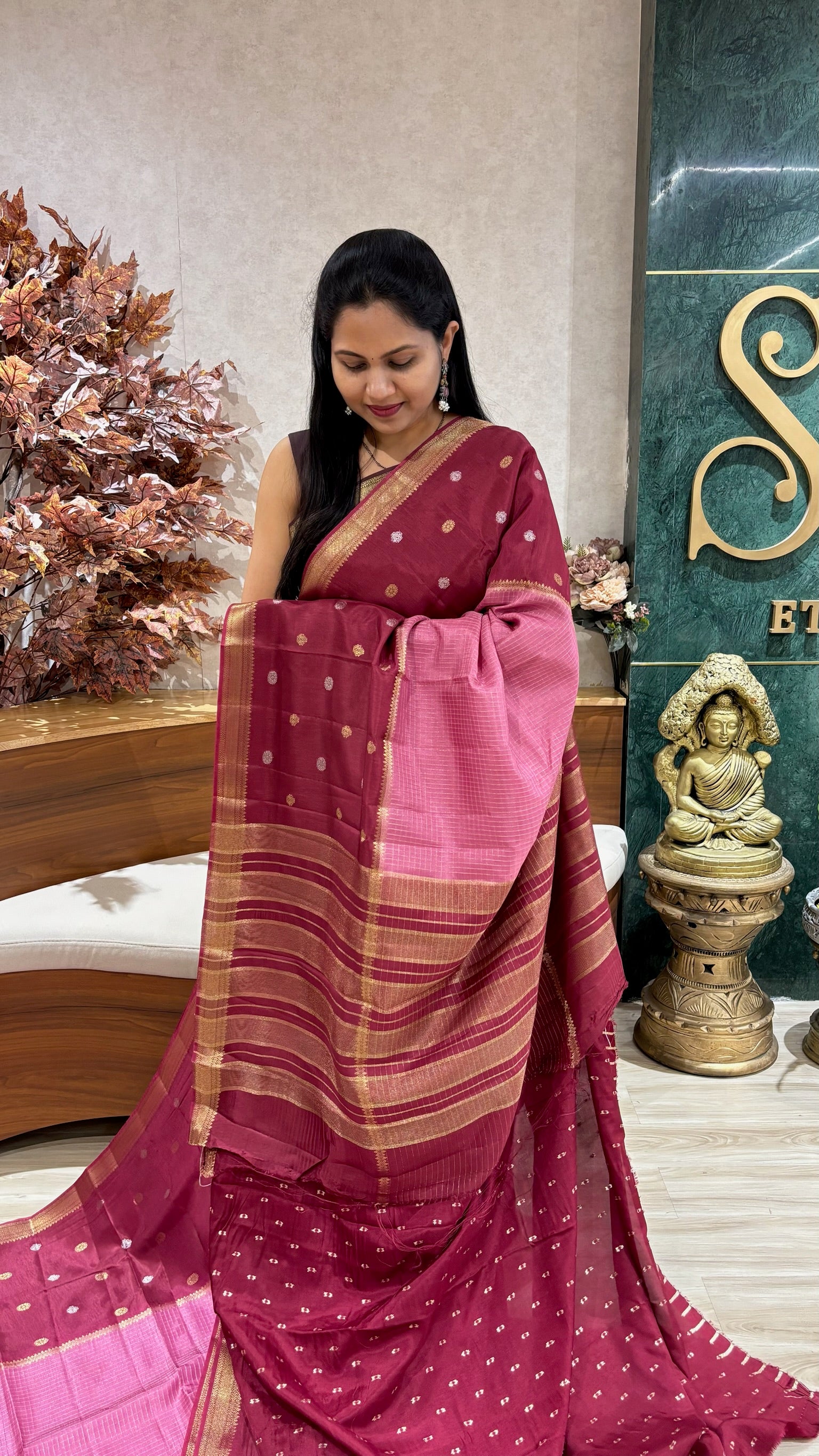 Russian silk checks and border
