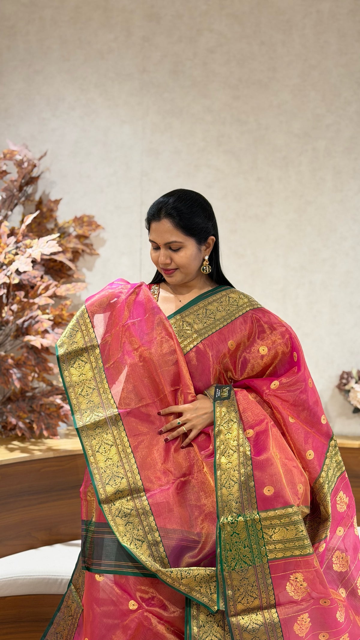 Handloom tissue chanderi