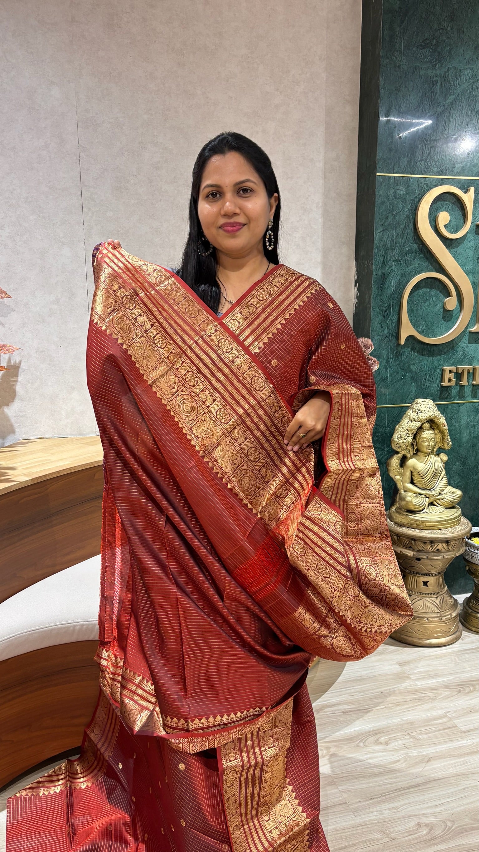 Handloom vintage kanchi brick