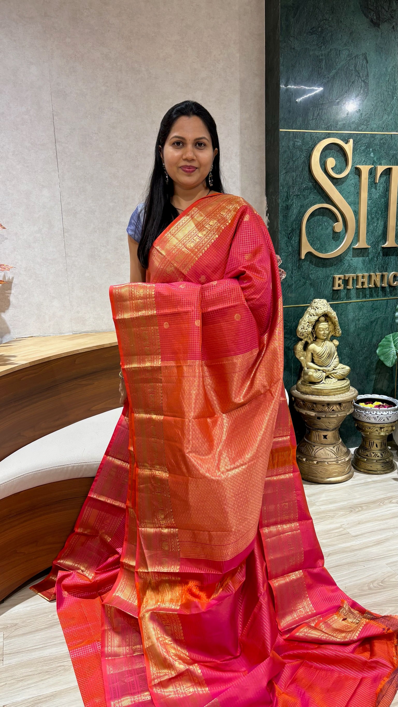 Handloom vintage kanchi dualtone