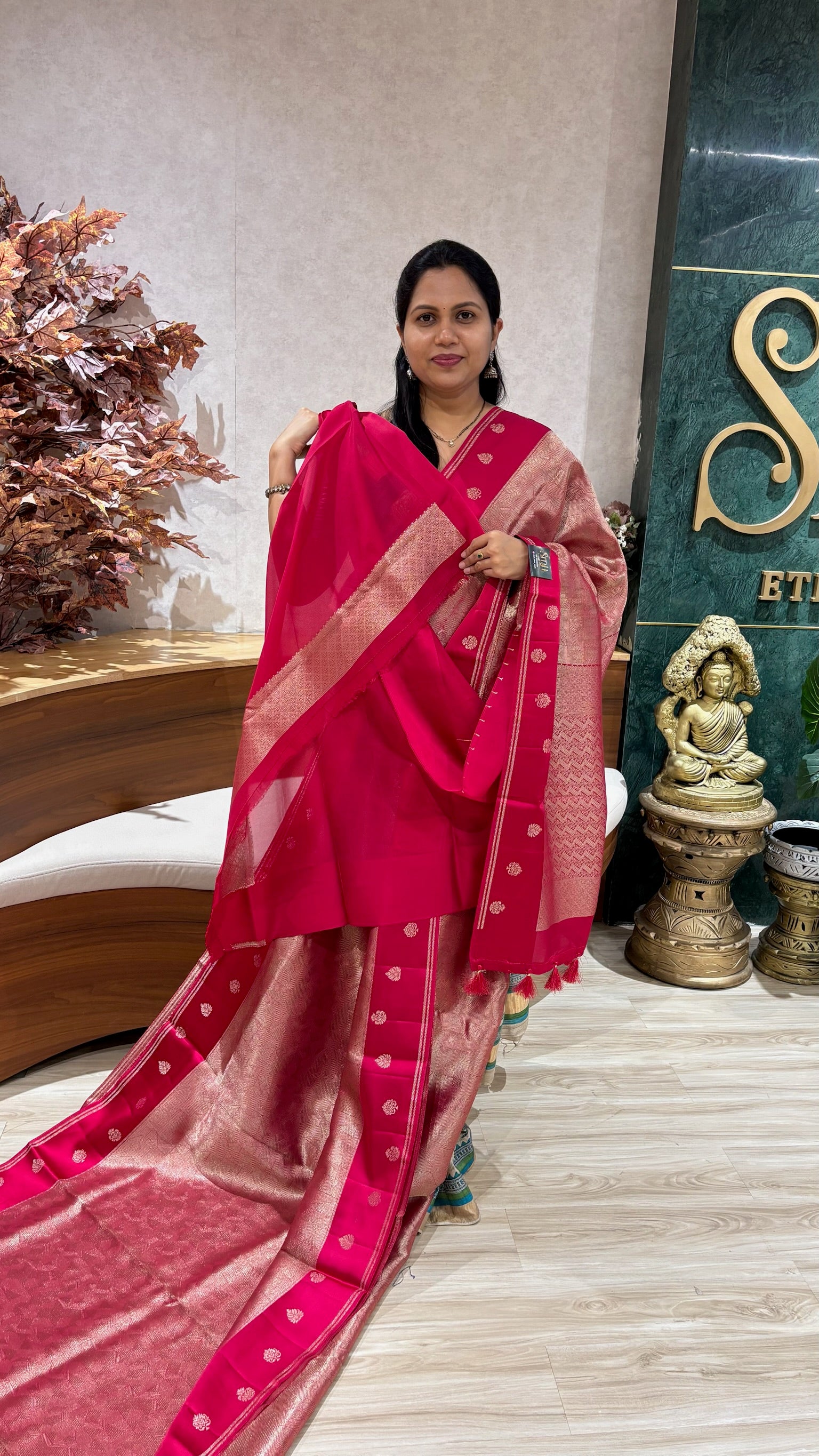 Mashru brocade pink
