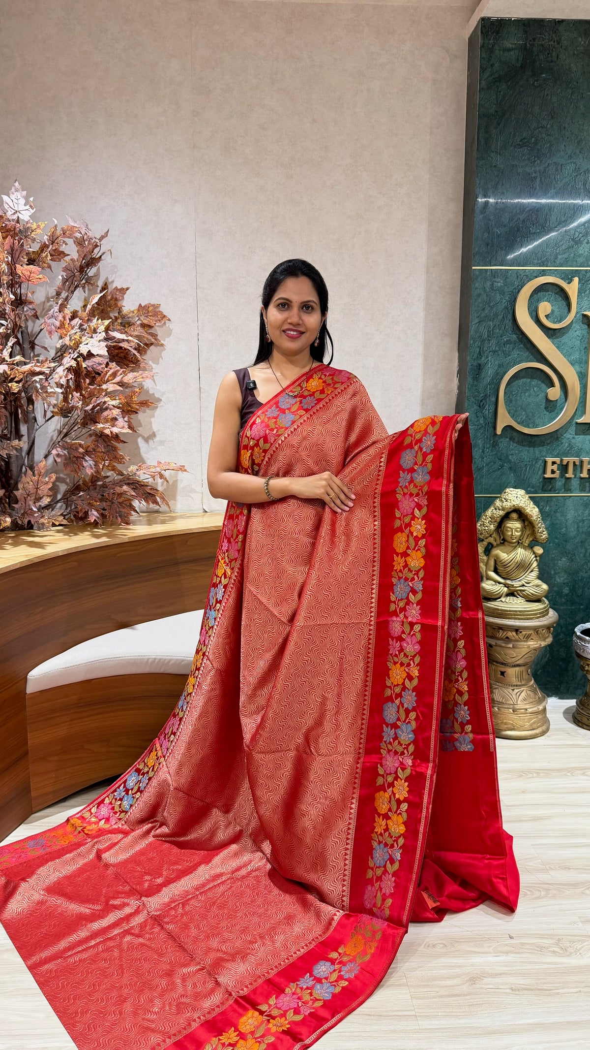 Georgette banaras weaving