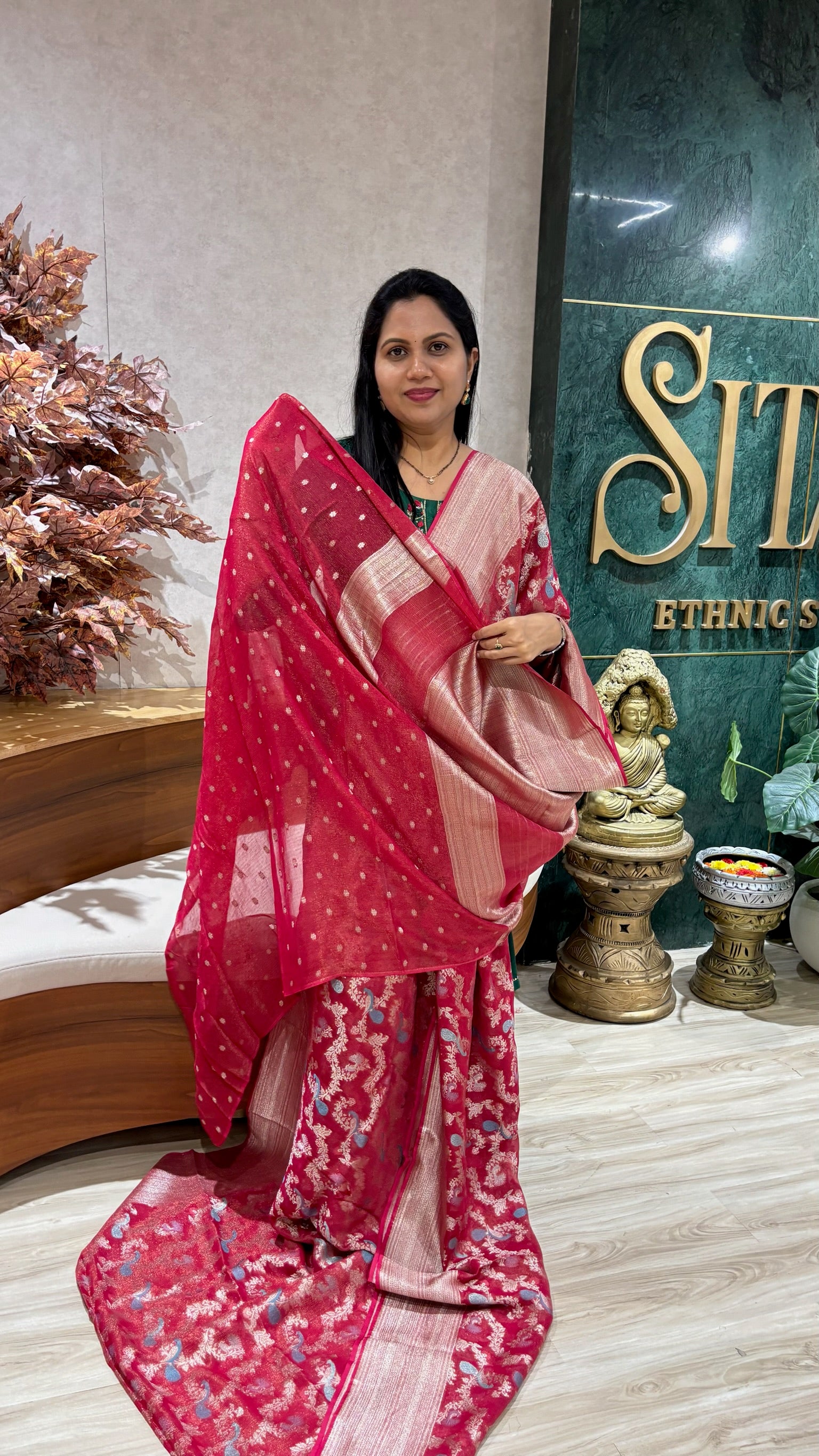 Pure georgette pink